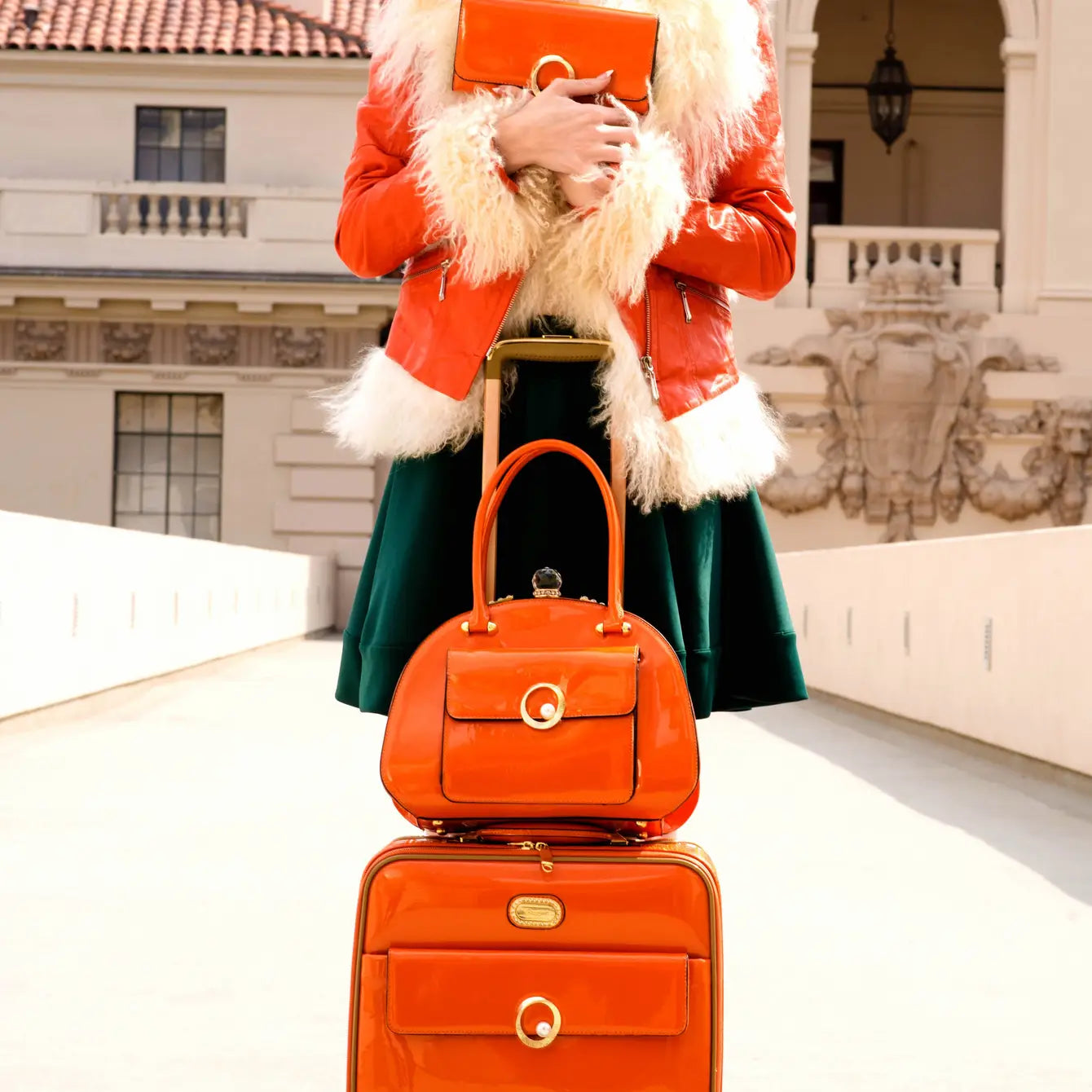 Brangio Glossy Trolley Bag with Modern Elegance