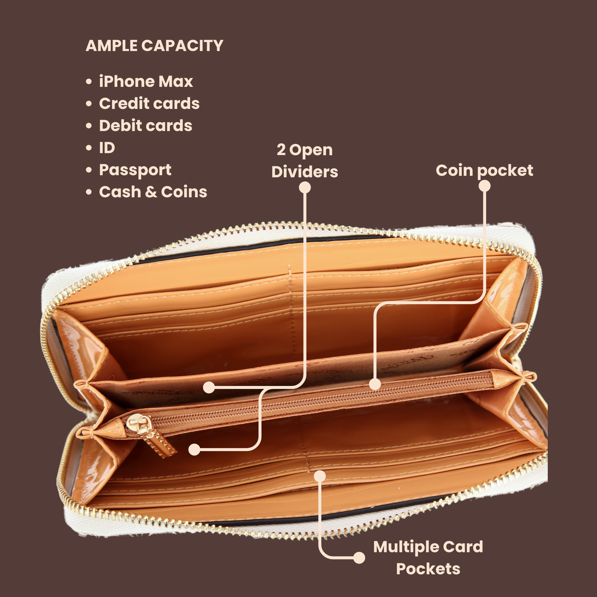Brangio Italy Elegant Love-Inspired zippered wristlet Wallet