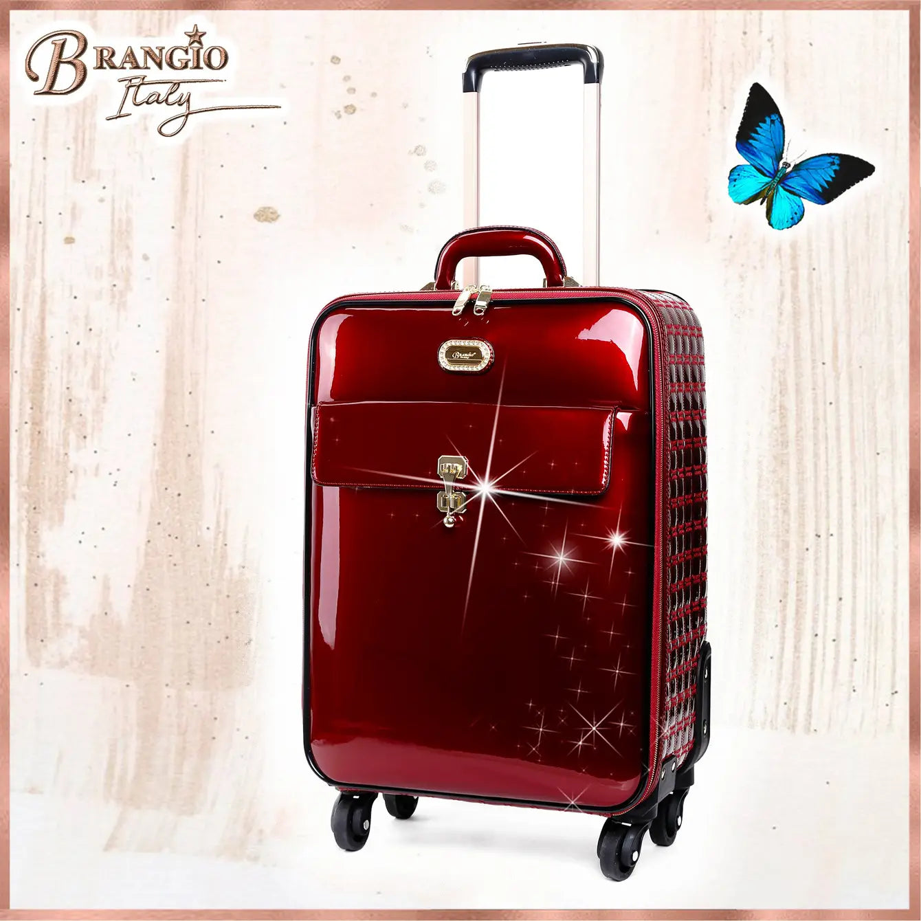 Brangio Glossy Trolley Bag with Elegant Design