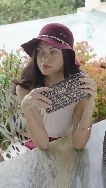 Brangio Italy Sophisticated Floral Heart-Studded Crossbody Bag