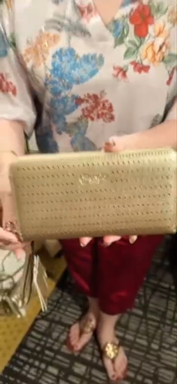 Brangio Italy Zip Around Wallet - Luxury Metallic Wristlet Wallet