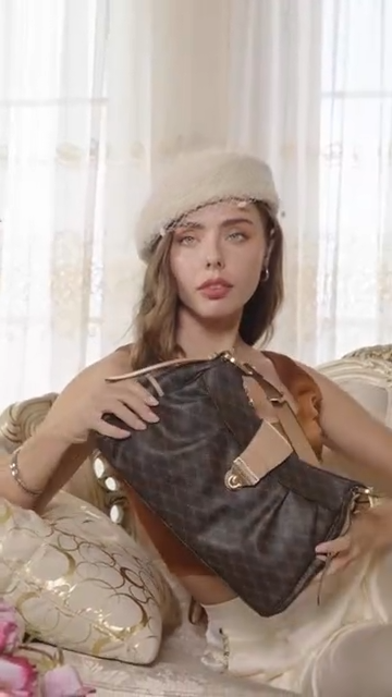 Misty Jazz Moderne  Genuine Leather Handbag  [Made in Italy]