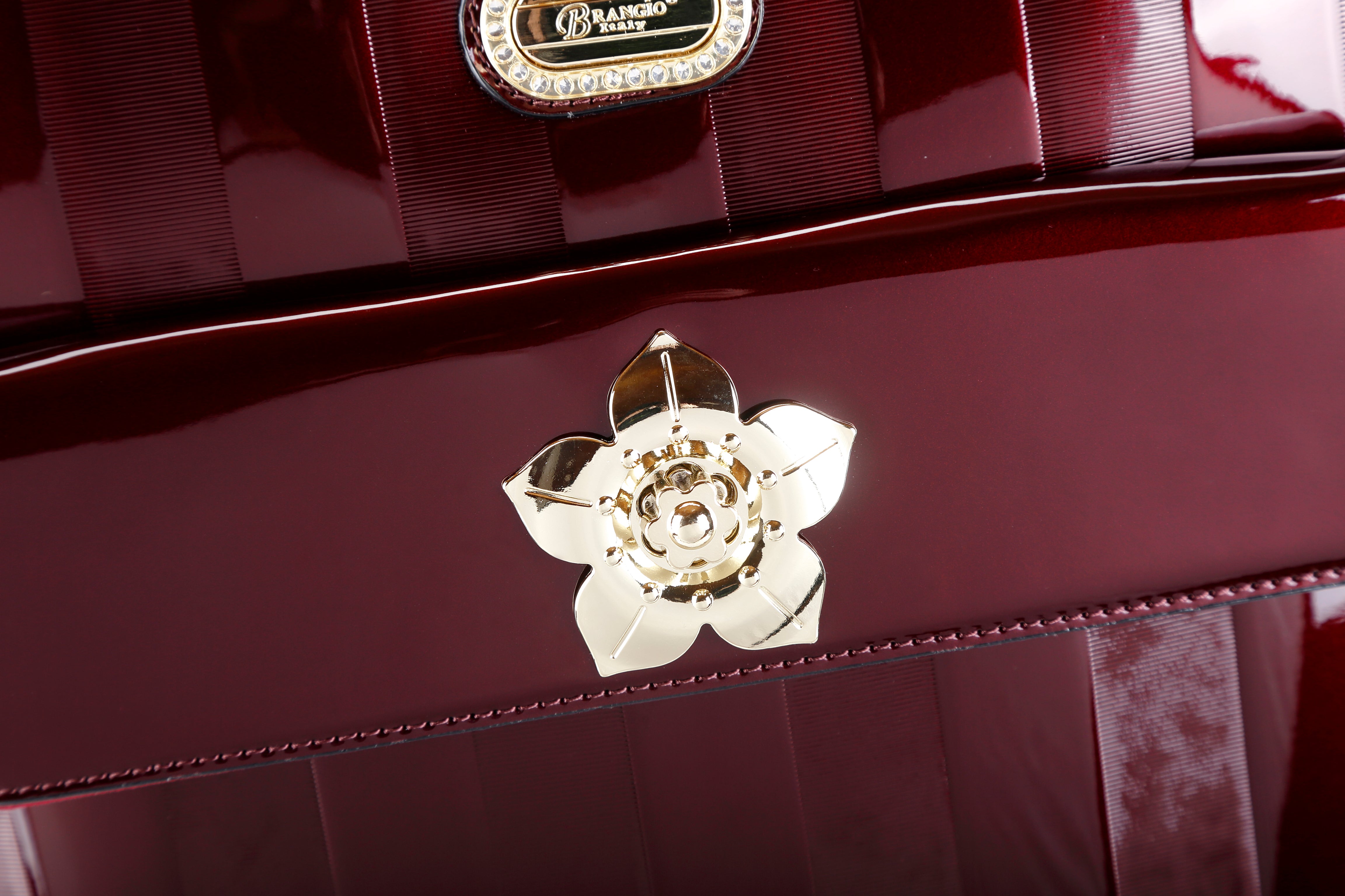 Floral Accent Light Weight Spinner Luggage - Brangio Italy Co.