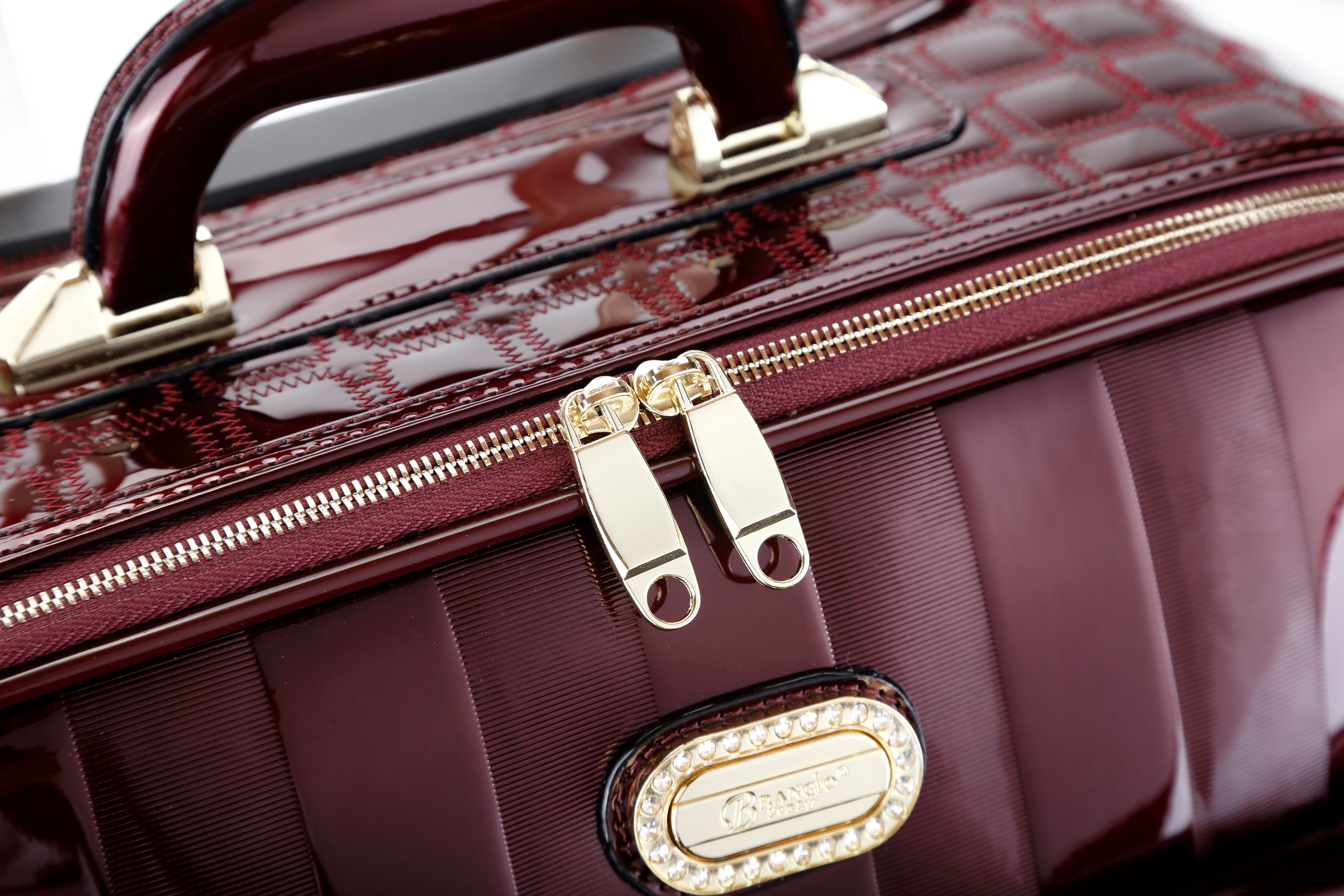 Floral Accent Light Weight Spinner Luggage - Brangio Italy Co.