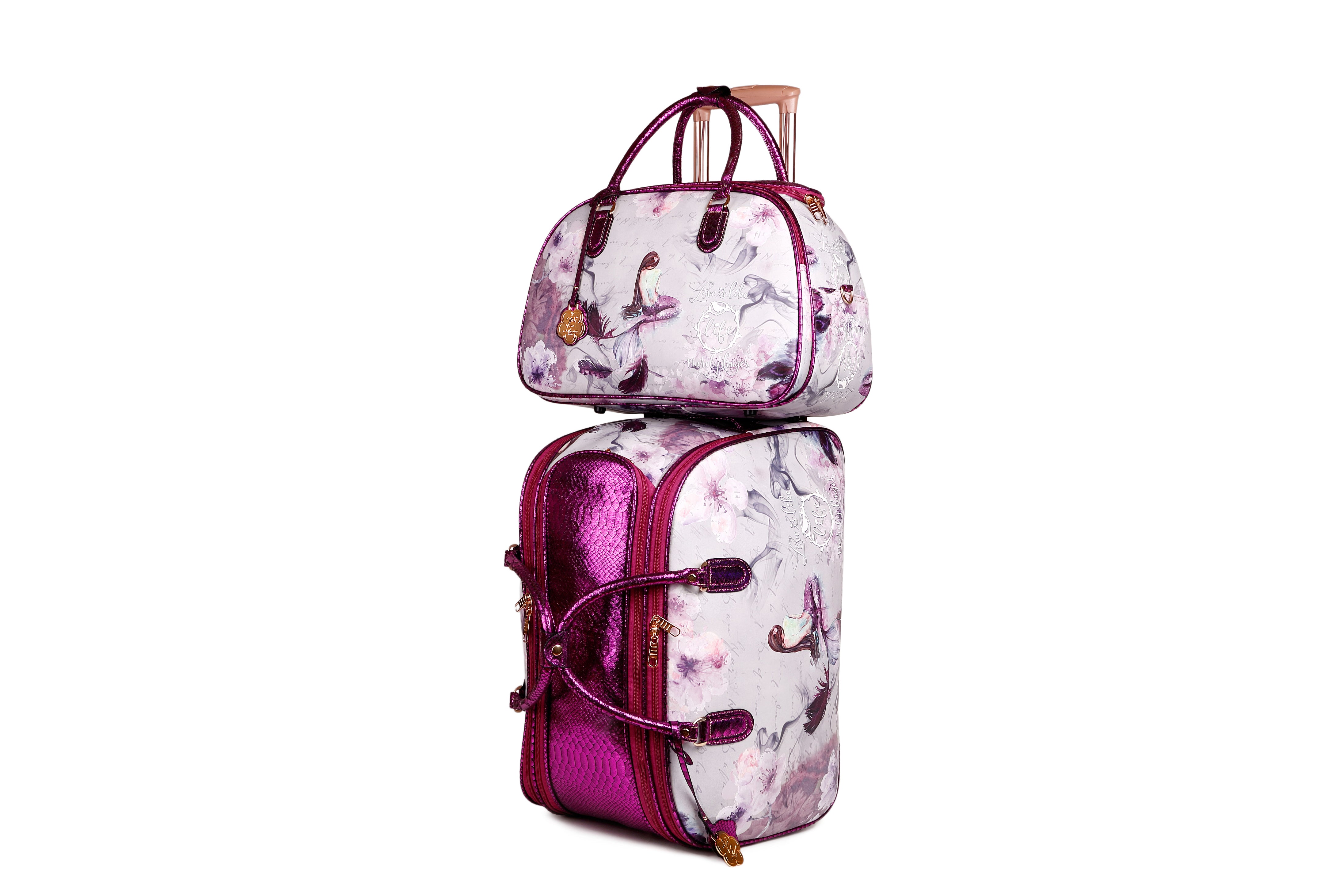 Princess Mera Vegan Large Rolling Duffel Travel Bag
