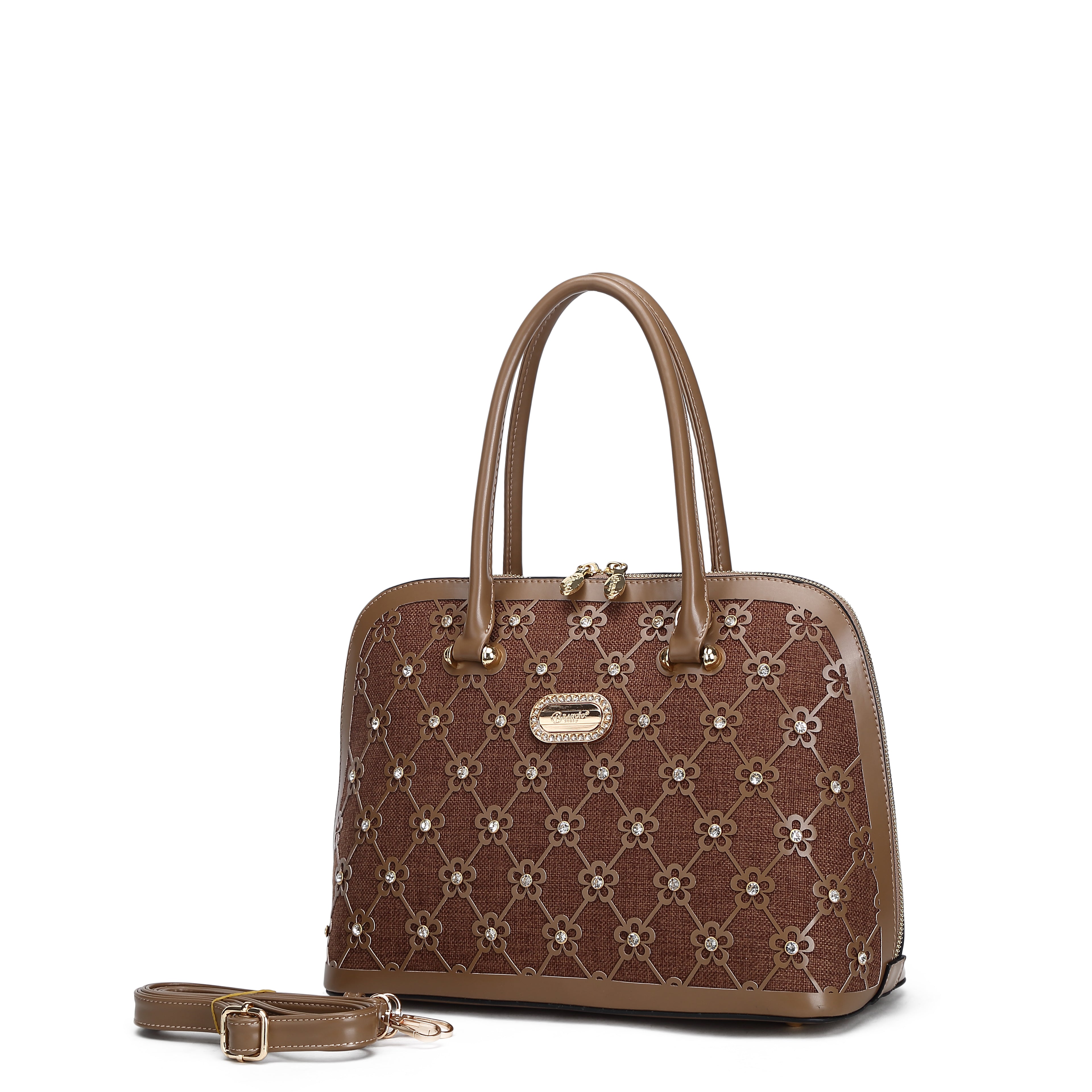Wildflower Blossom Handmade Classy Canvas Medium Satchel(Bag Only!) - Brangio Italy Co.