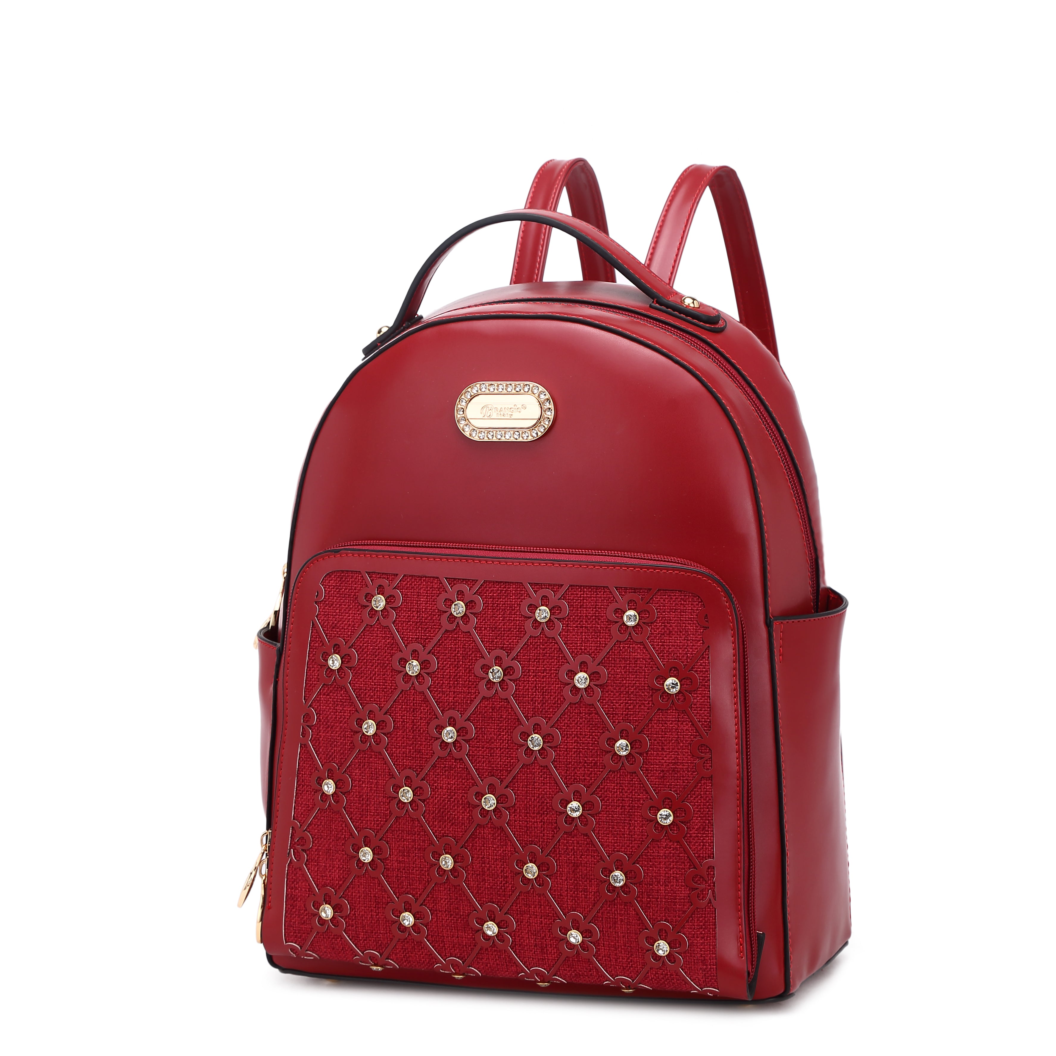 Brangio Italy Elegant Wildflower Blossom Backpack + Wallet Set[2pcs]