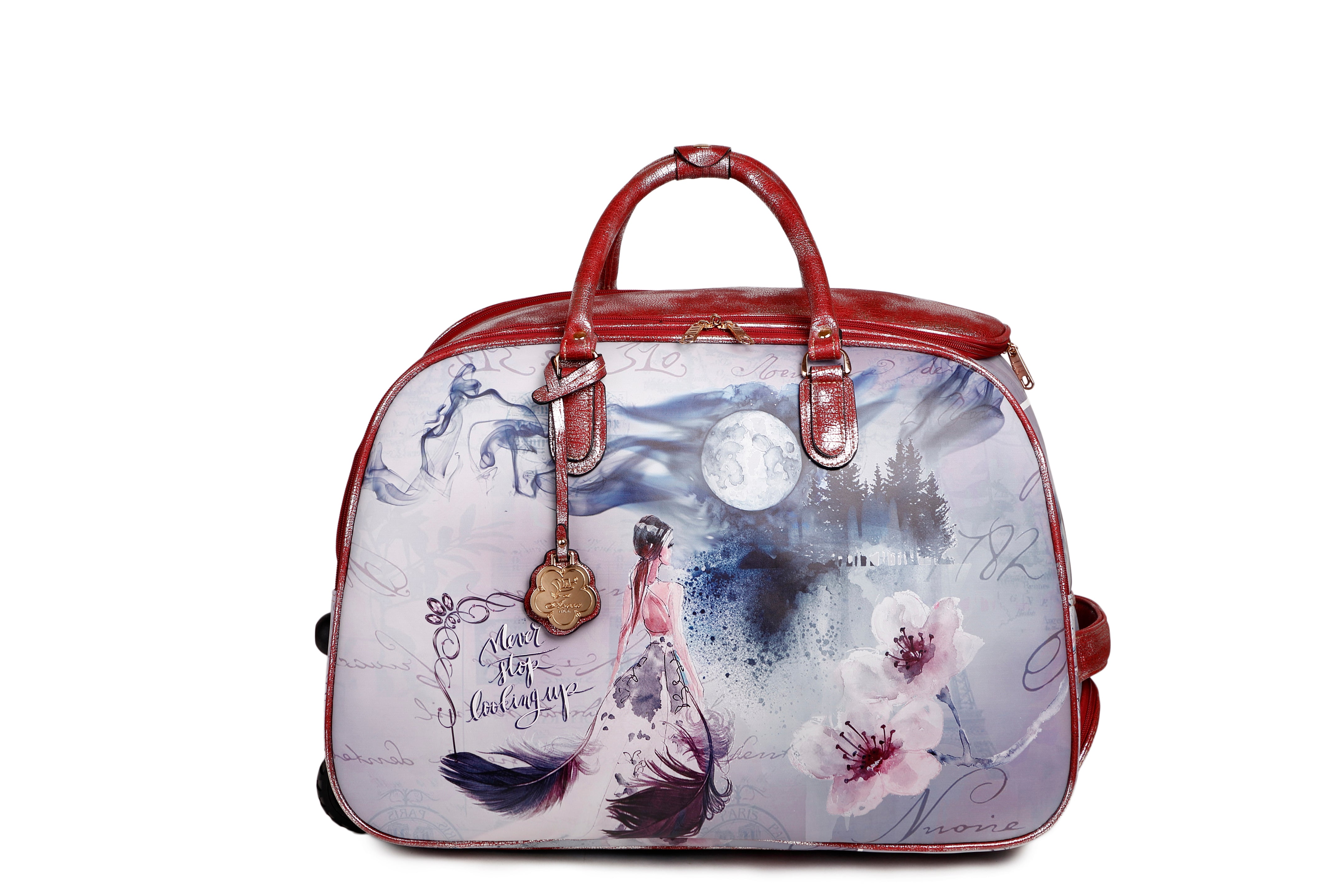 Fairy Tale Vegan Travel Duffle Bag W/Wheel