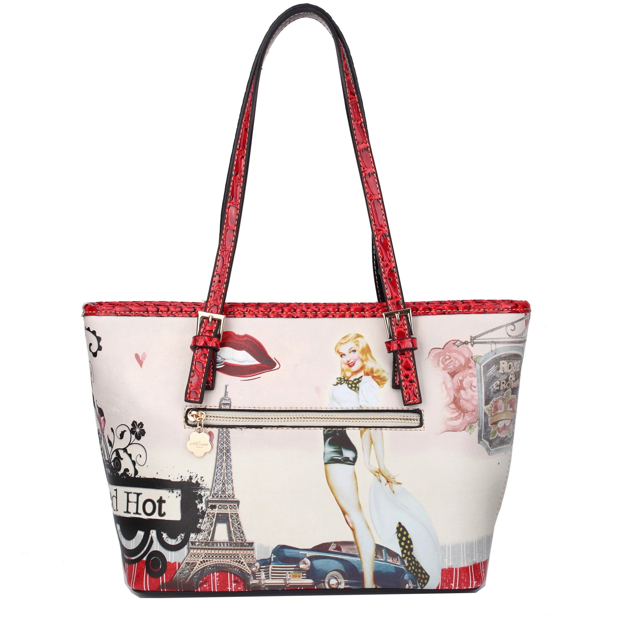 Retro Rebel Satchel Graphic Tote Bag