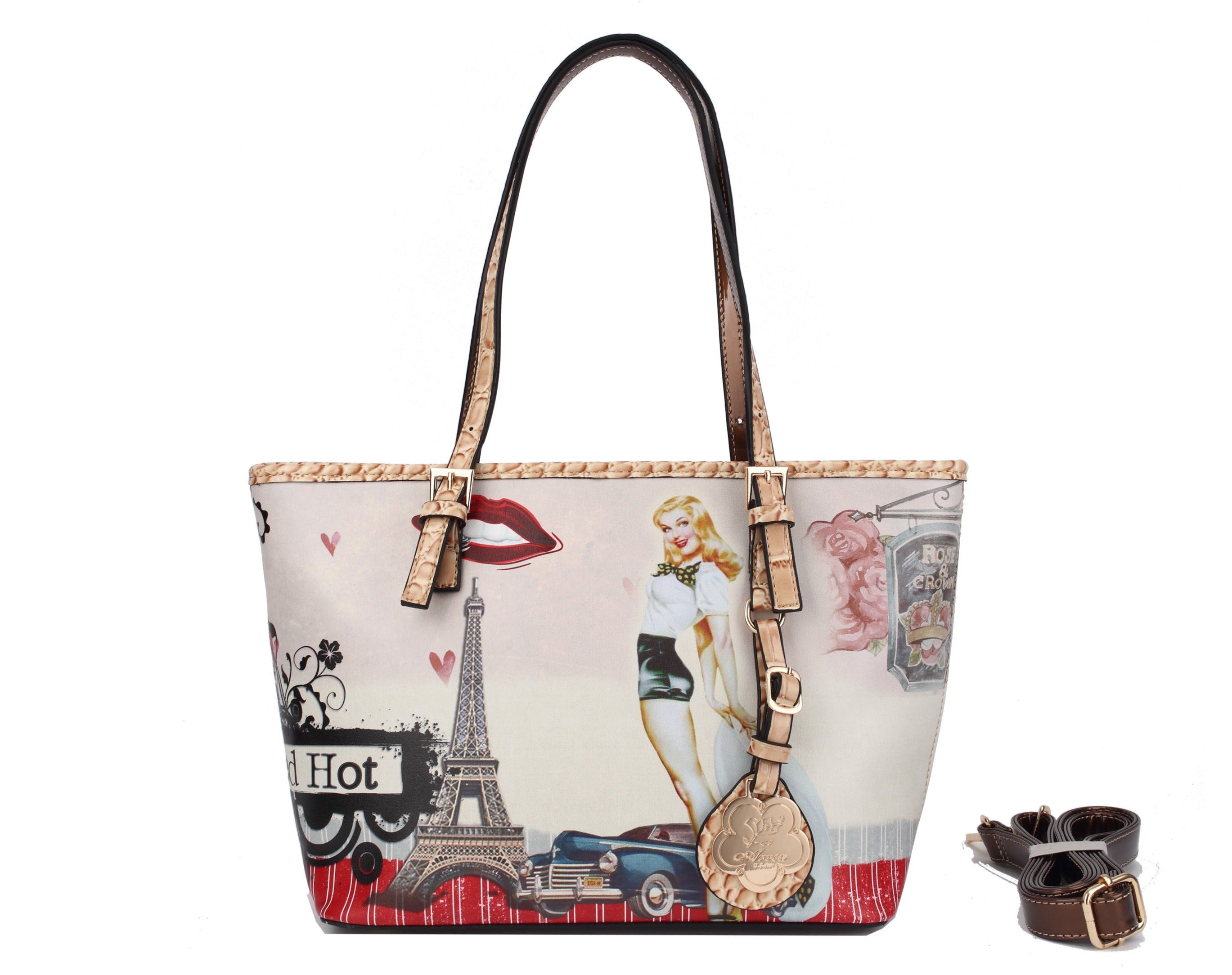 Retro Rebel Satchel Graphic Tote Bag