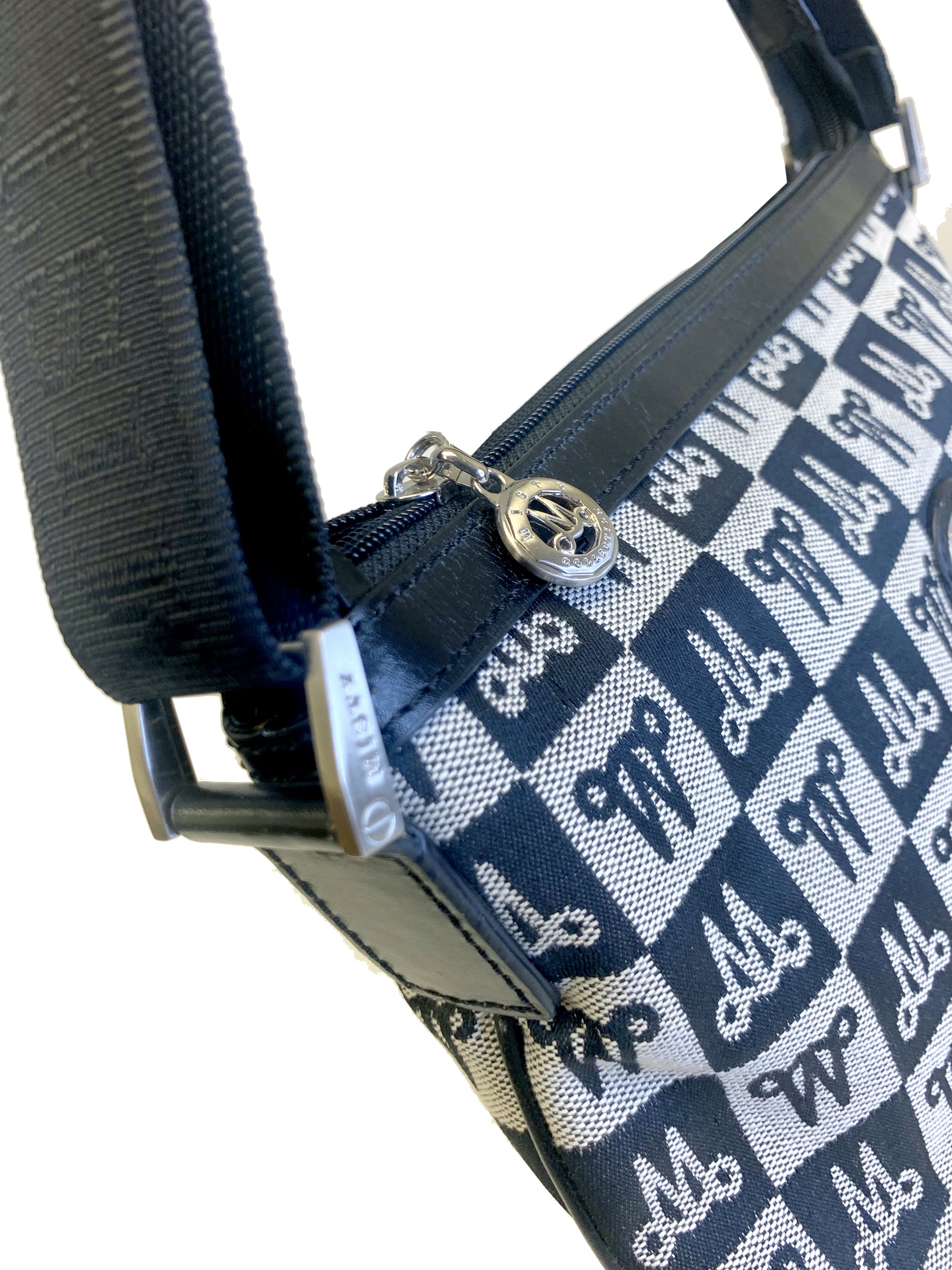 Misty Genuine Leather Monogram Crossbody Bag  [Made in Italy]