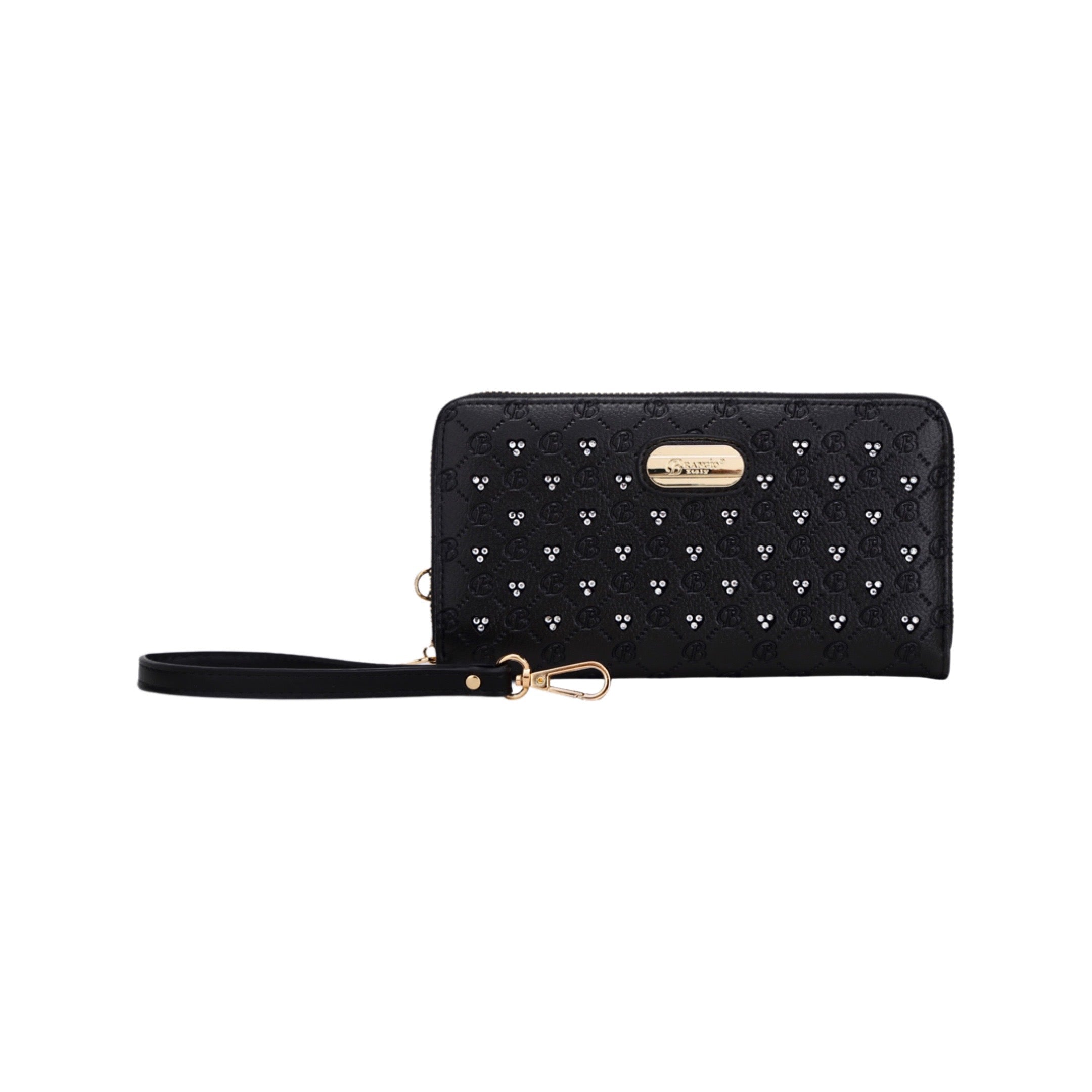 Millionaire Vegan Leather  Gem Crystal Wristlet Wallet - Brangio Italy Co.