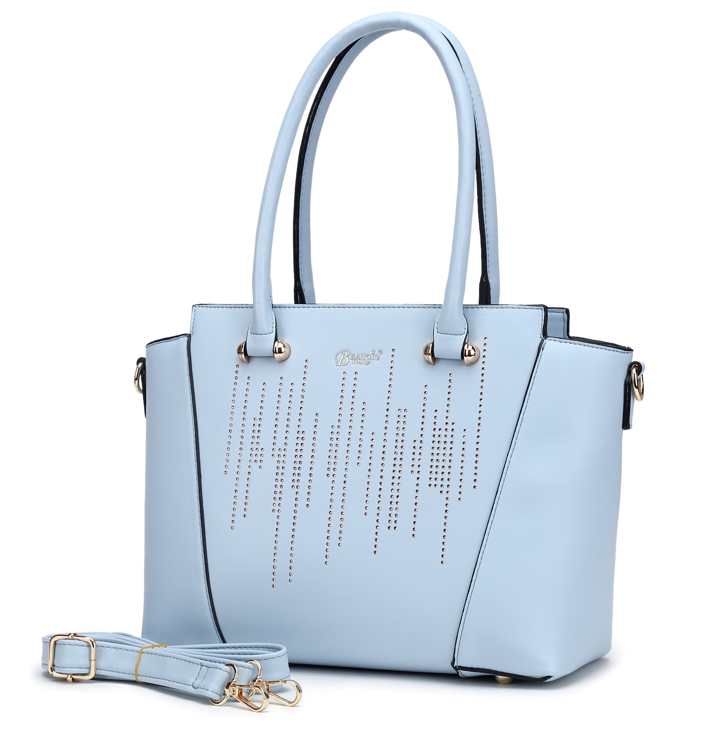 Brangio Italy Studded Tote Bag for Women - Designer Shoulder Handbag