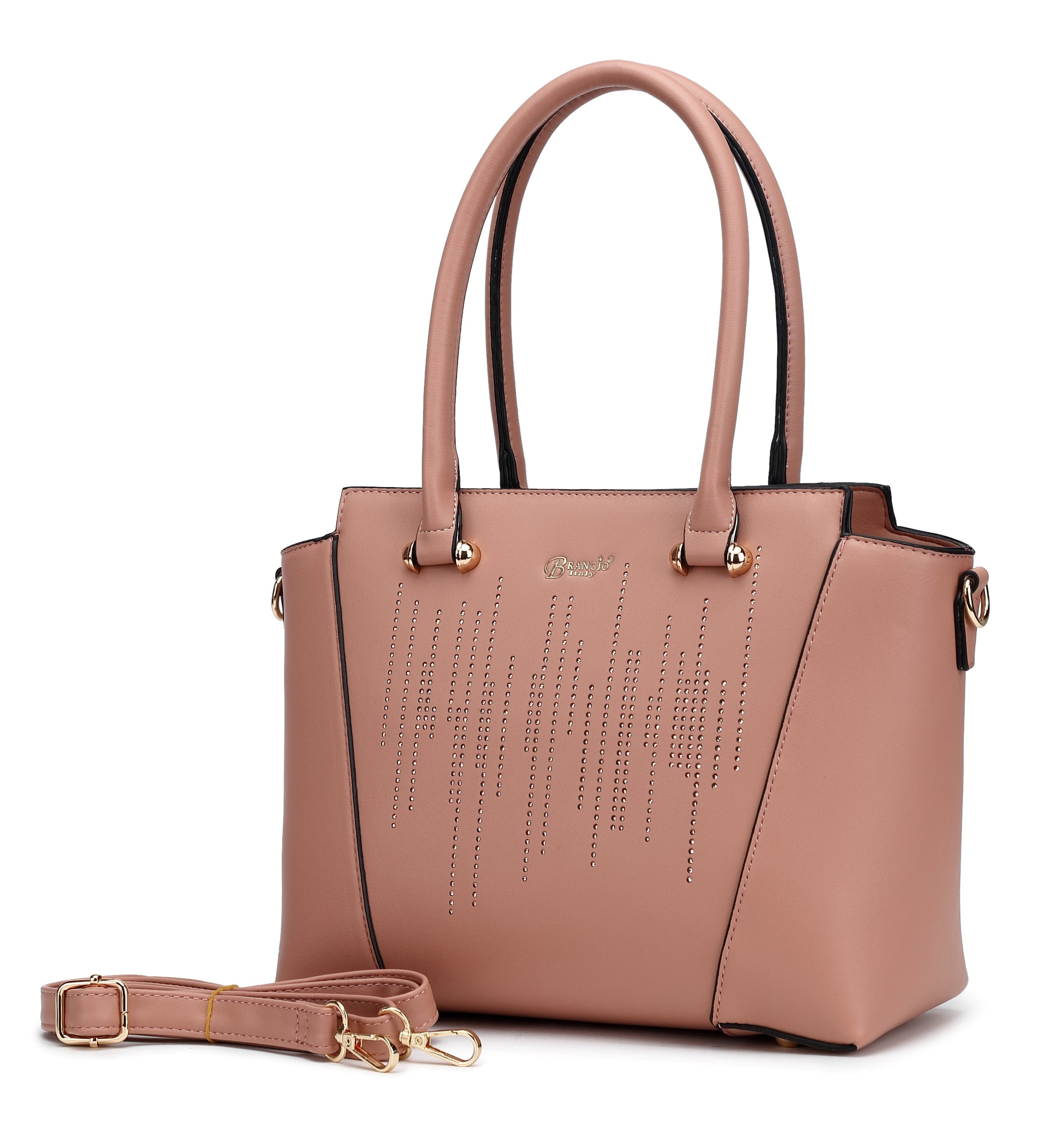 Brangio Italy Studded Tote Bag for Women - Designer Shoulder Handbag