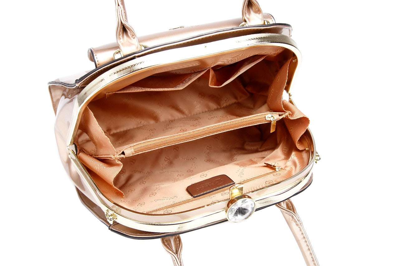 Floral Accent High-end Fashion Purses and Handbags - Brangio Italy Co.