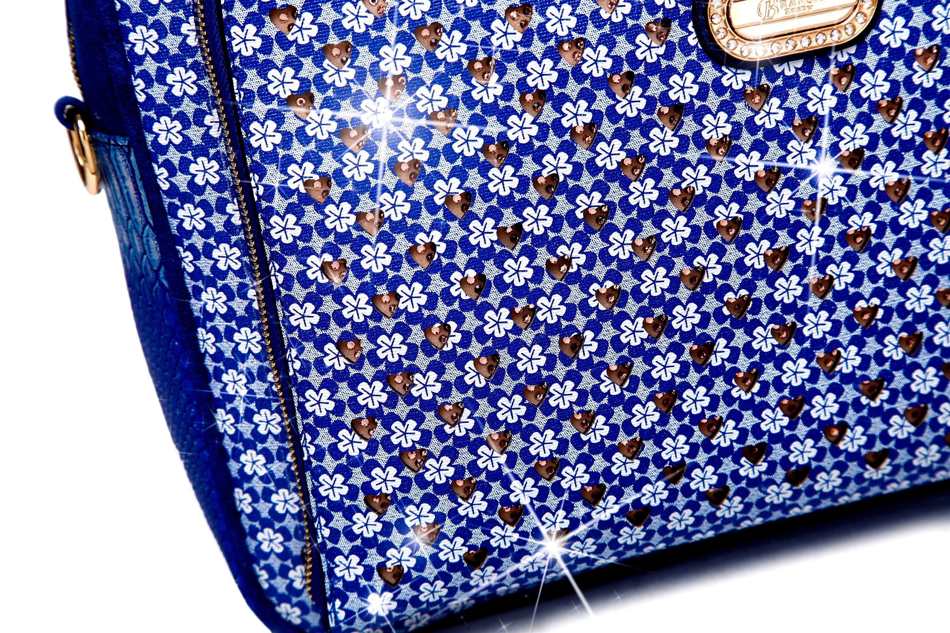 Brangio Italy Floral Laptop Tote Bag for Women - Designer Work Bag with Shoulder Strap