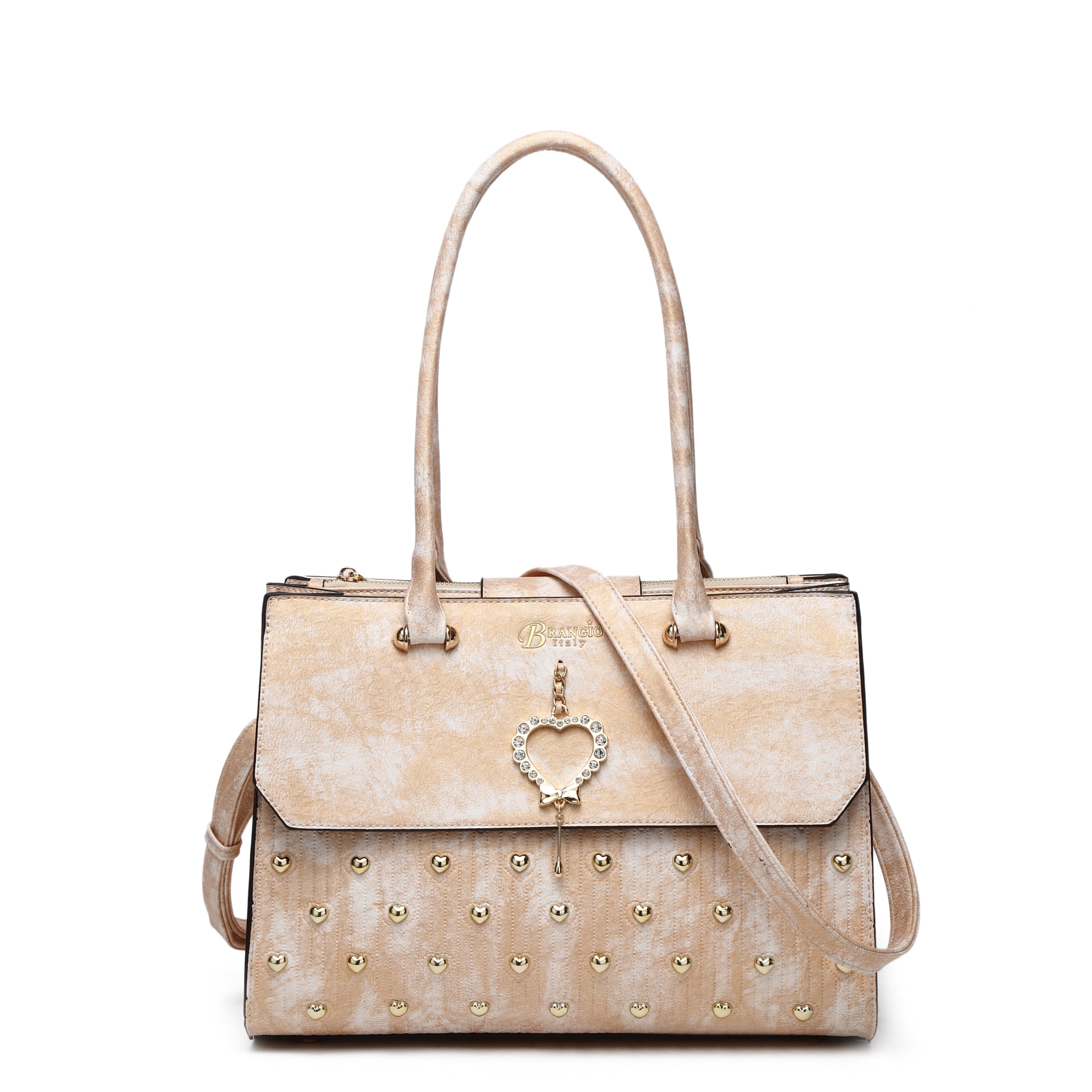Heart 2 Heart Handmade Medium Elegant Satchel - Brangio Italy Co.