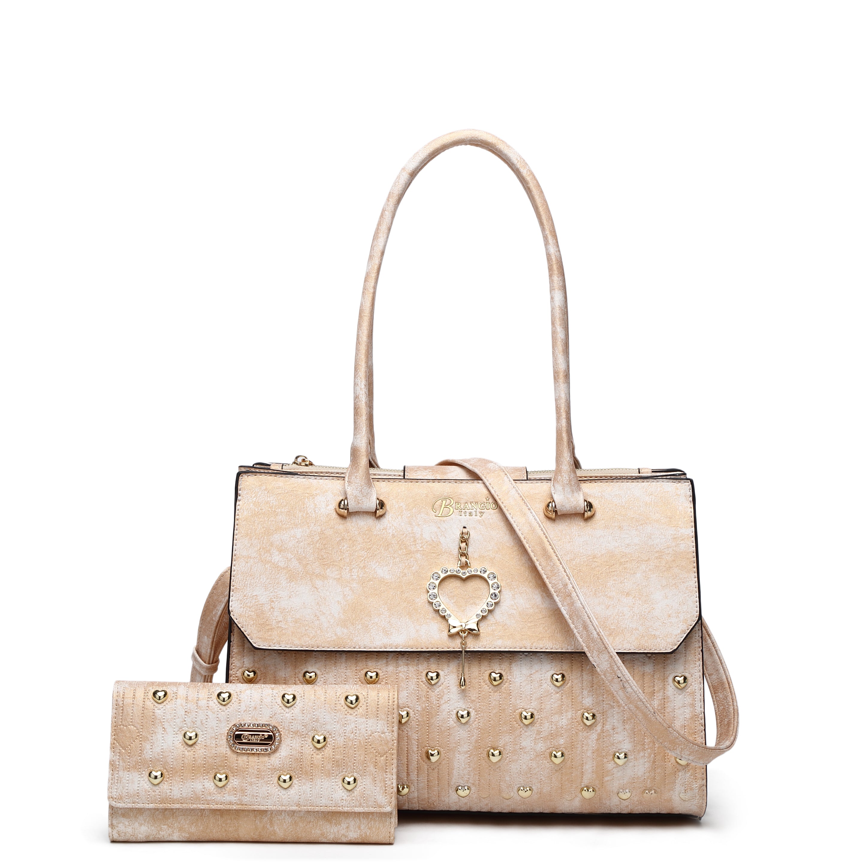 Heart 2 Heart Handmade Medium Elegant Satchel - Brangio Italy Co.