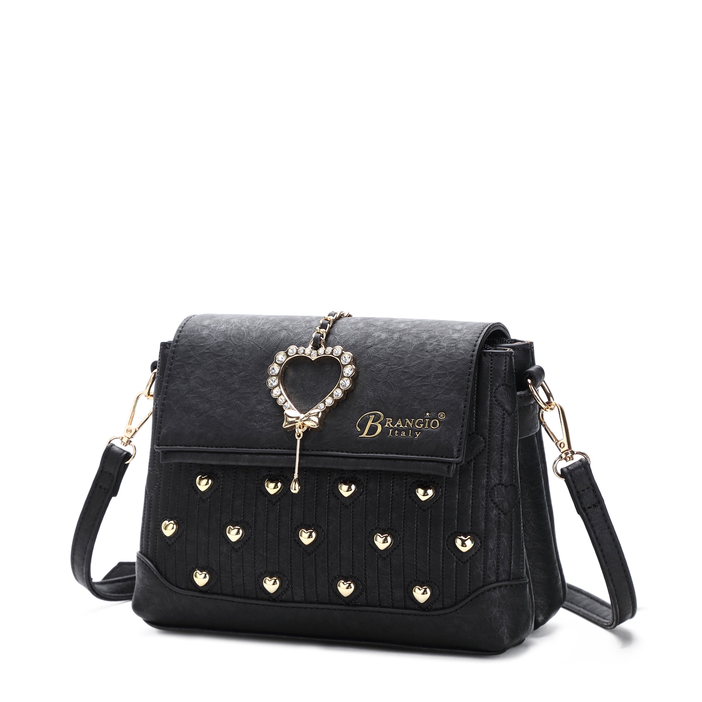 Hearts Handmade Cross-body Fashion Satchel - Brangio Italy Co.