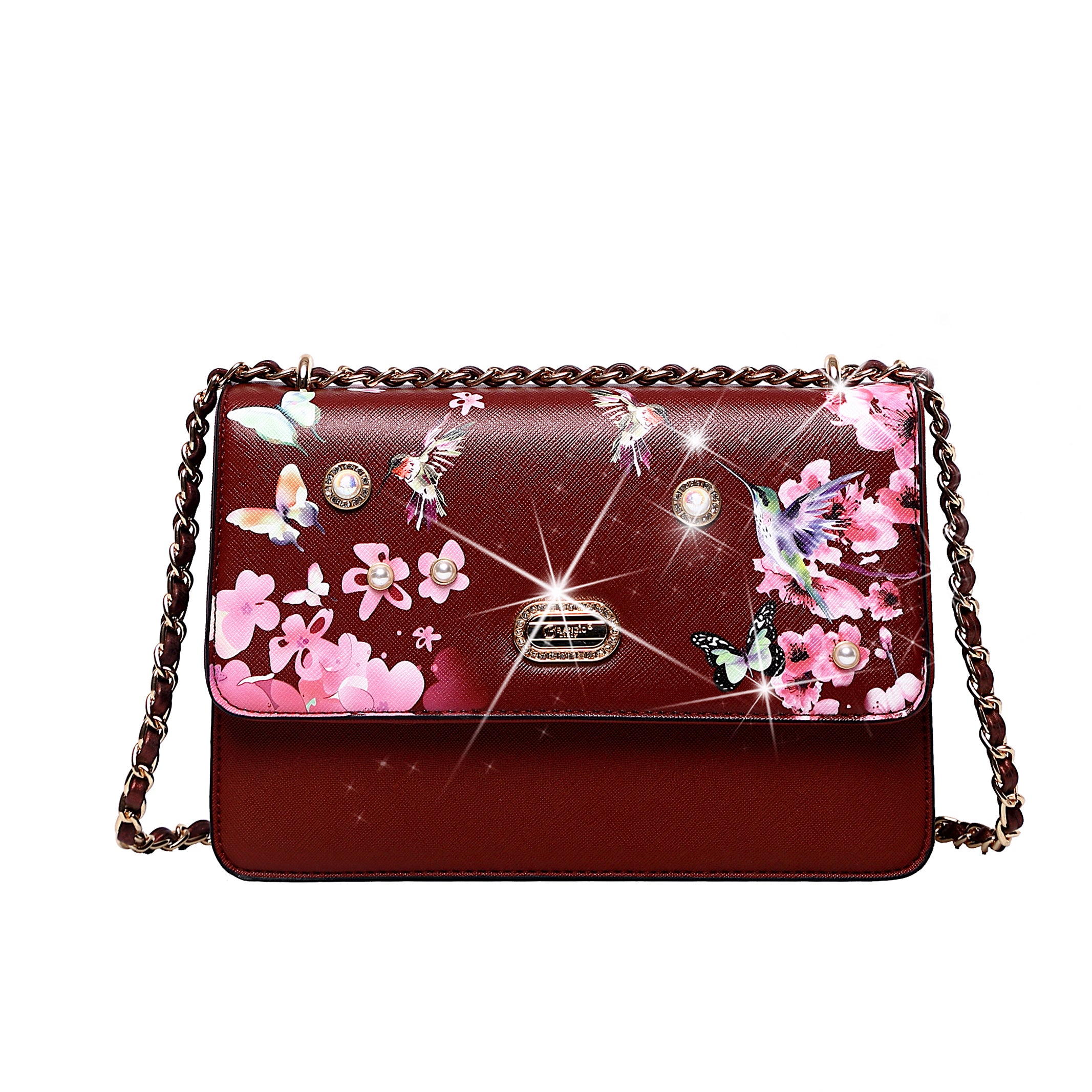 Hummingbird Retro Fashion Stains & Damage Resistant Crossbody Clutch - Brangio Italy Co.