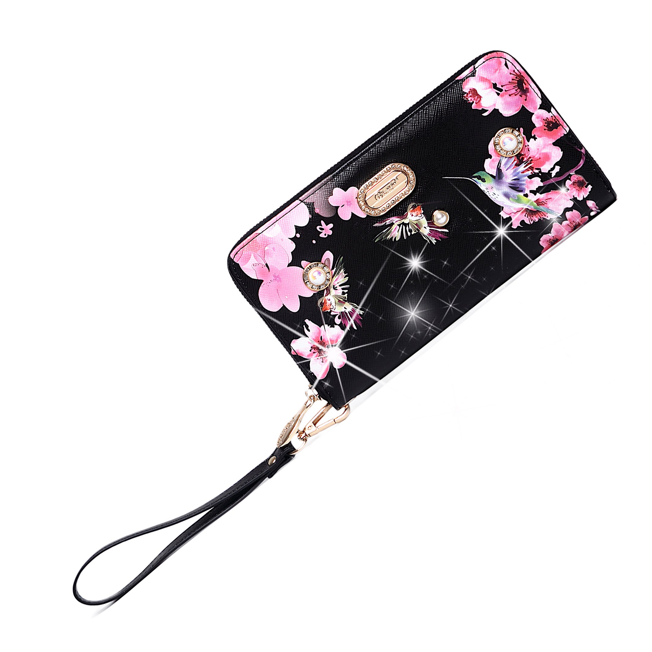 Hummingbird Crystal Laced Vegan Backpack + Wallet