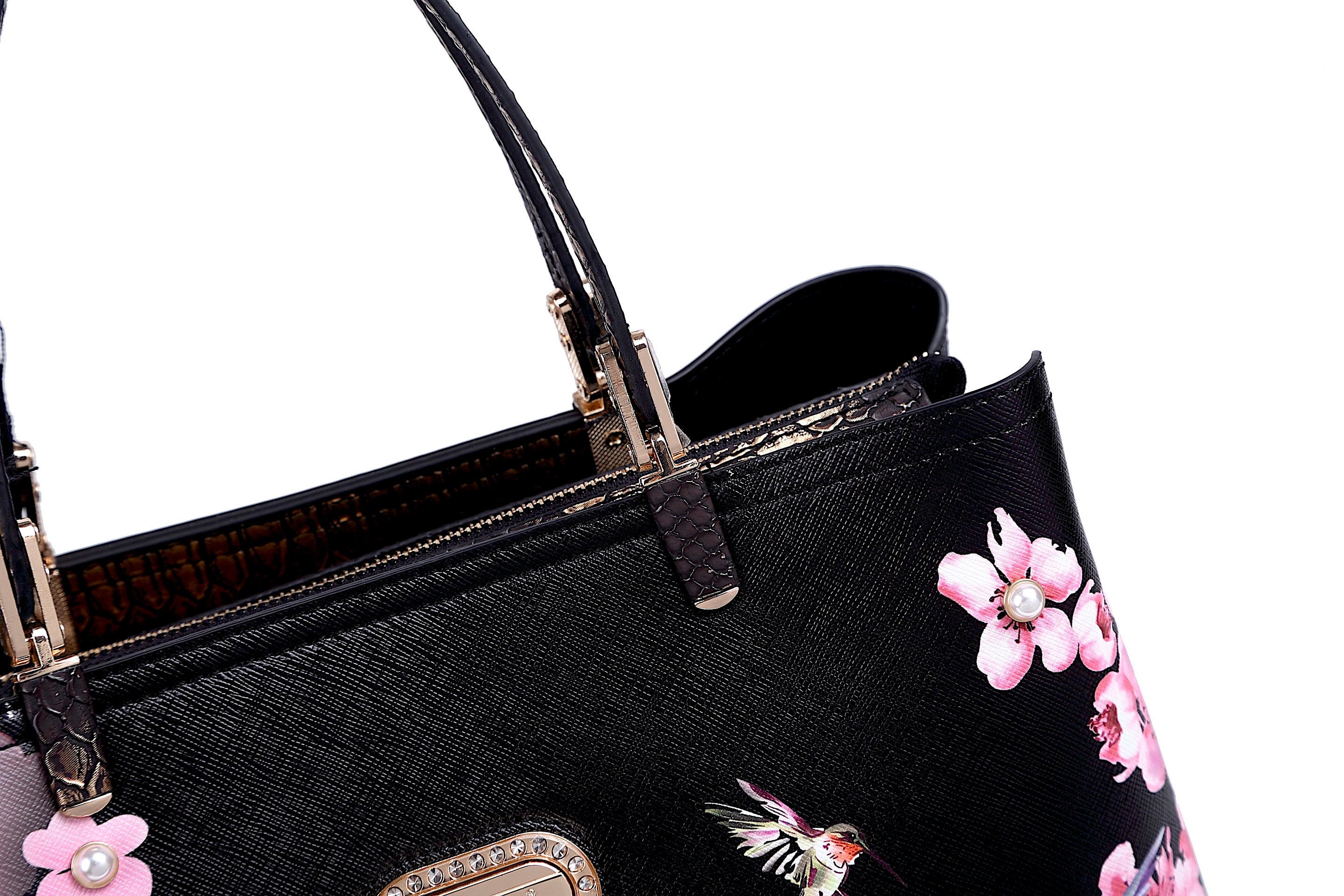 Hummingbird Women's Vintage Sugar Scratch & Stain Resistant Top-Handle Bag - Brangio Italy Co.