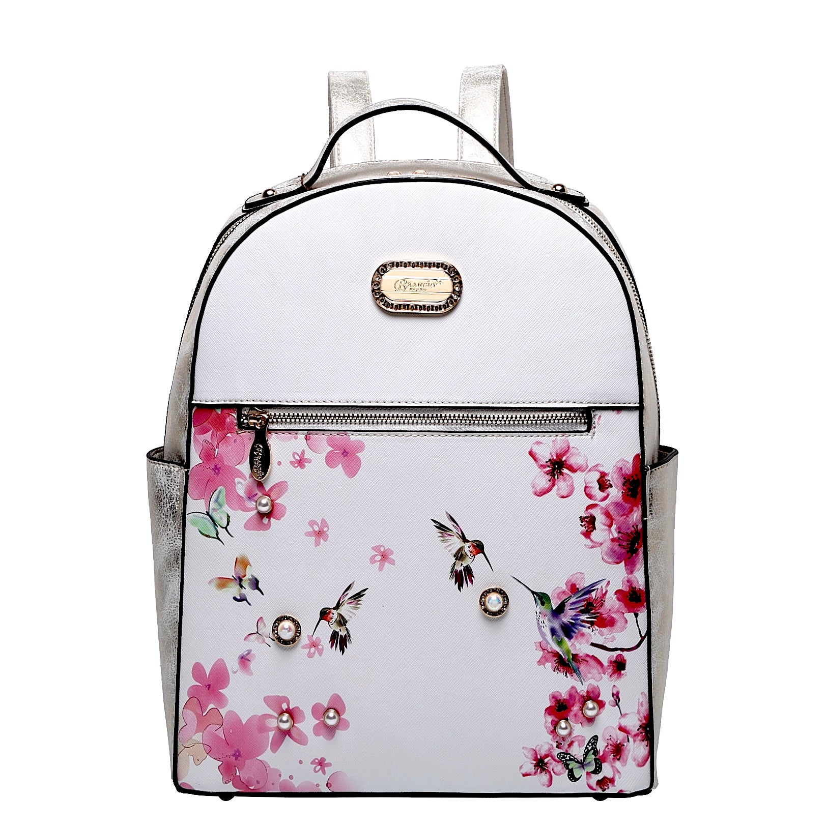 Hummingbird Crystal Laced Vegan Backpack + Wallet