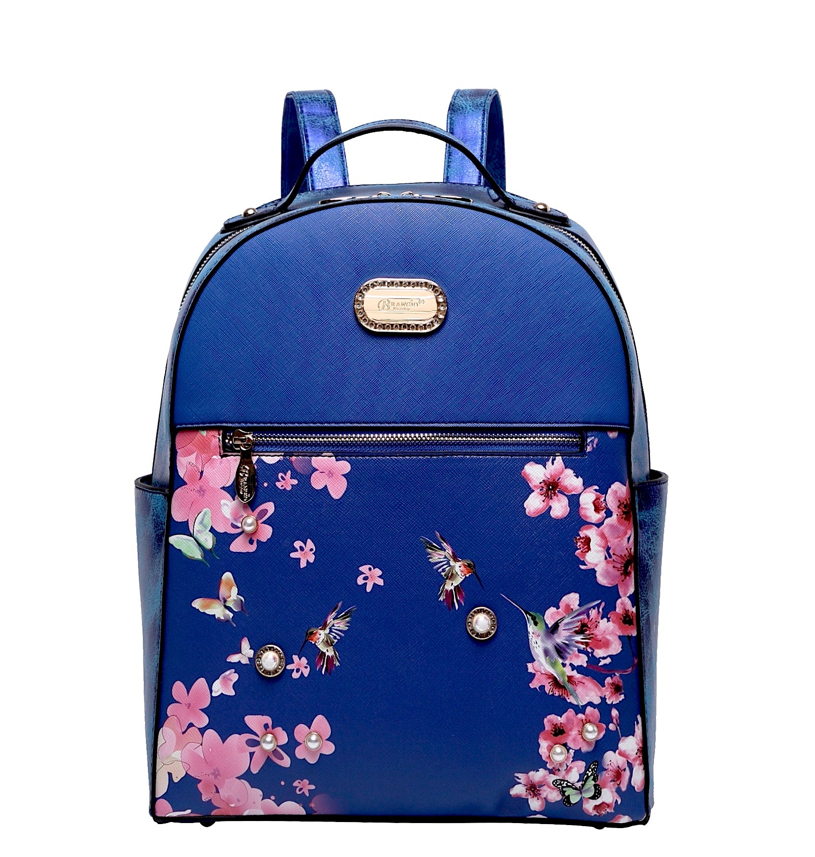 Hummingbird Crystal Laced Vegan Backpack + Wallet