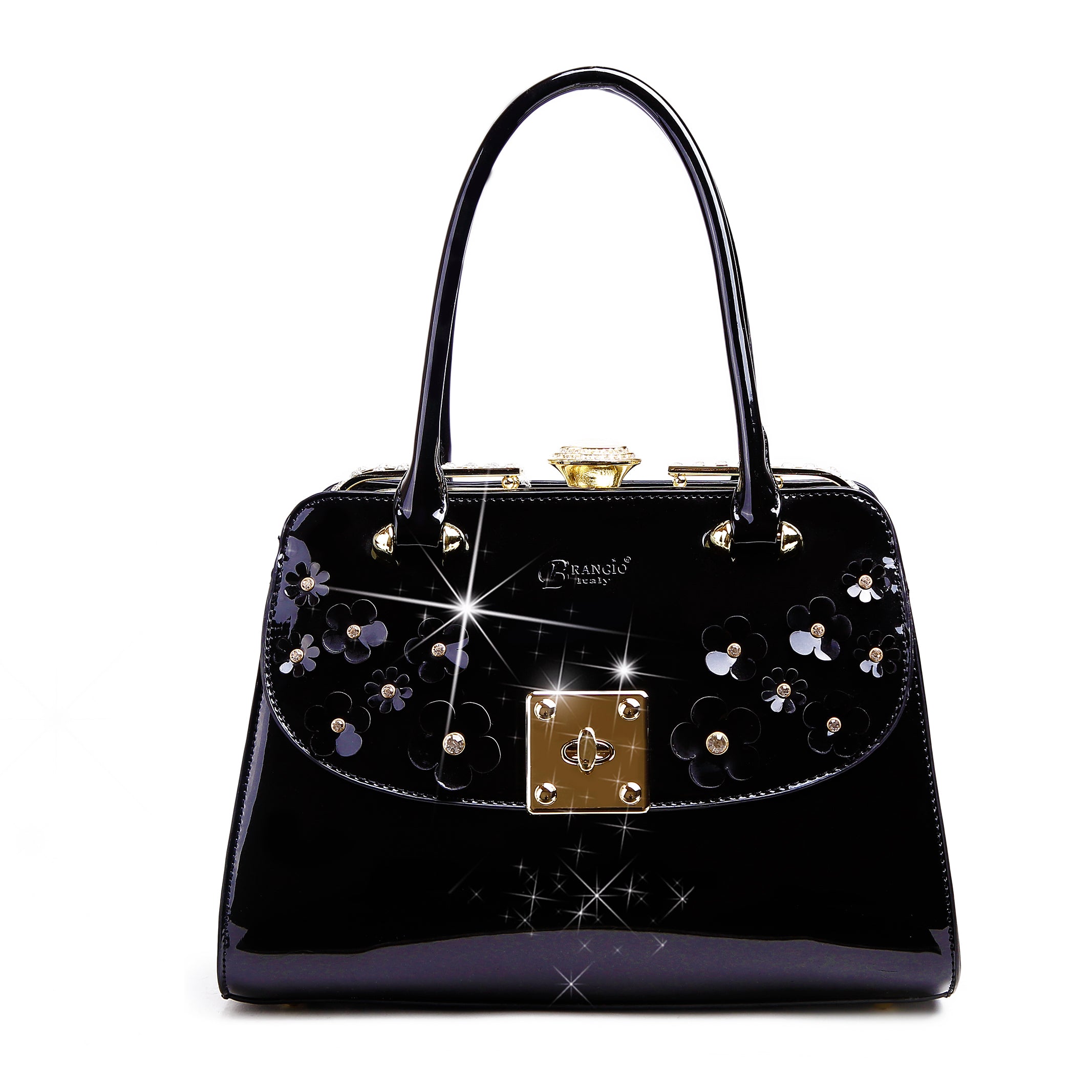 Floral Sparx Designer Crystal Handbag for Women - Brangio Italy Co.