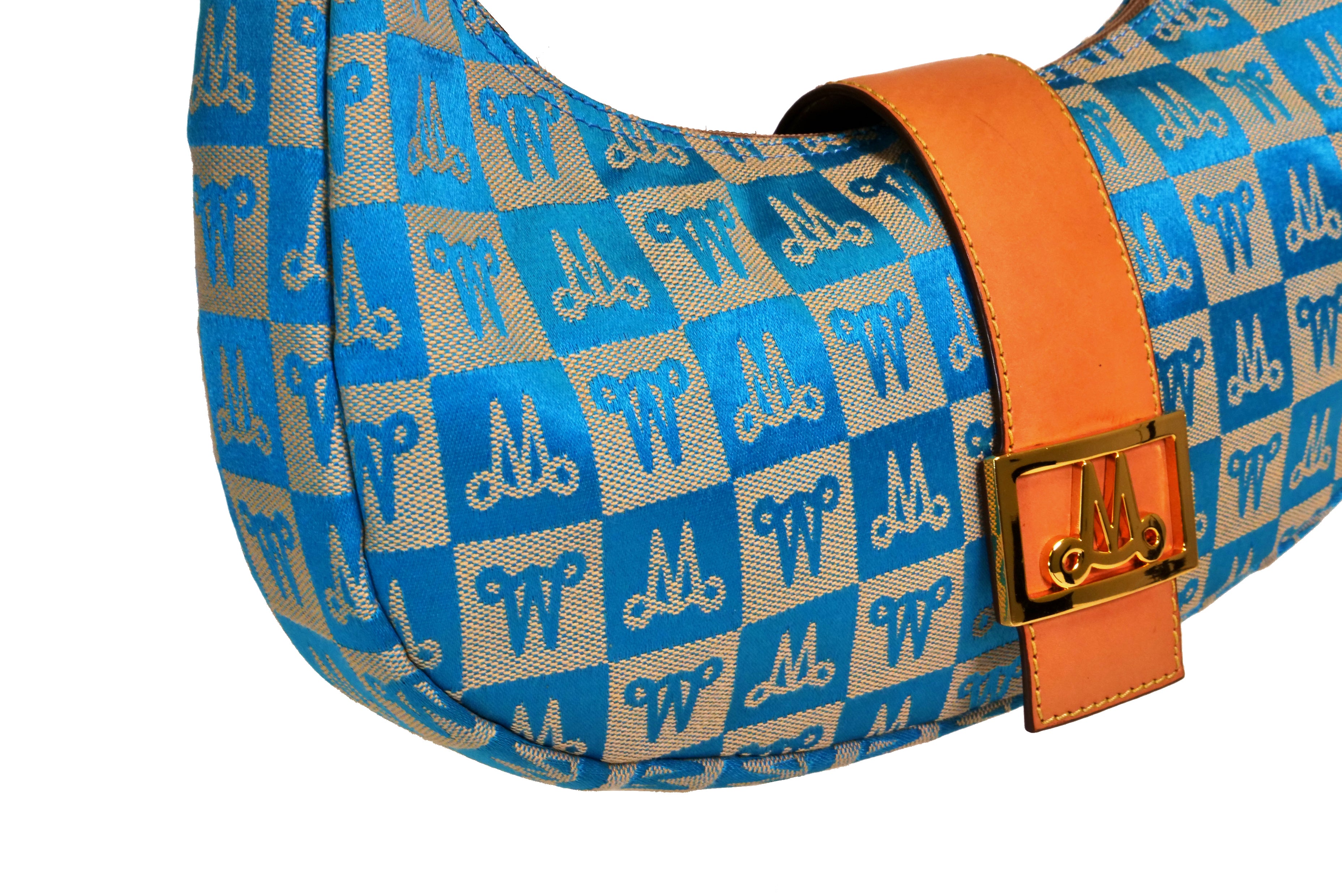 Misty Genuine Cowhide Leather Monogram Shoulder Hobo Bag  [Made in Italy]