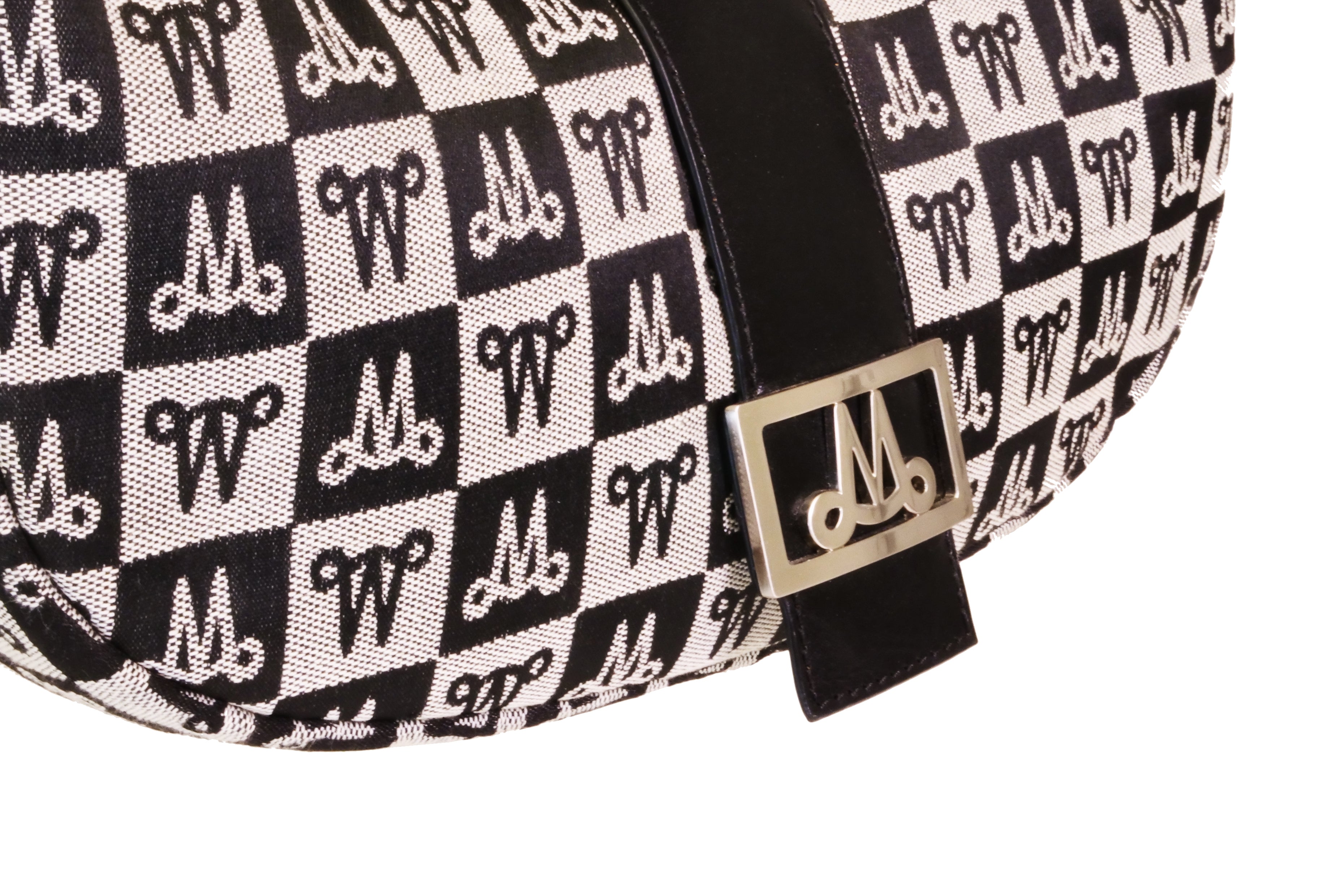 Misty Genuine Cowhide Leather Monogram Shoulder Hobo Bag  [Made in Italy]
