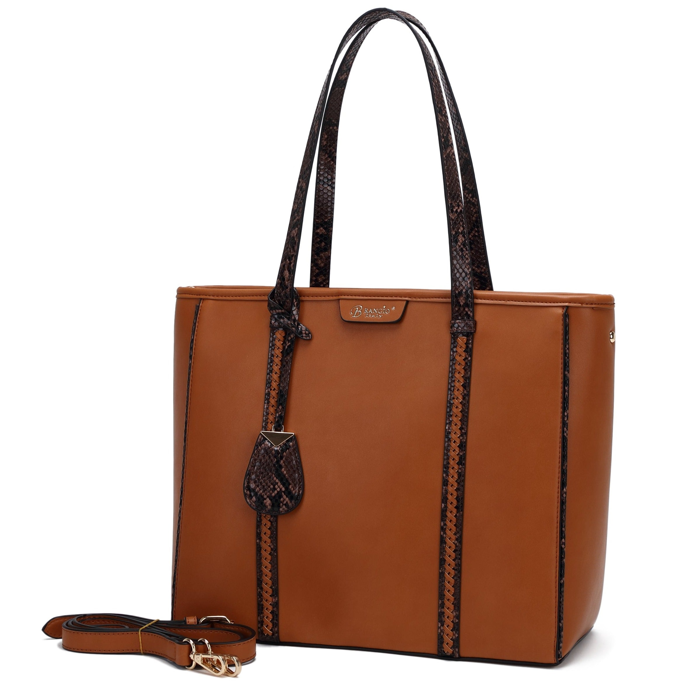 Brangio Italy Designer Print Tote Handbag