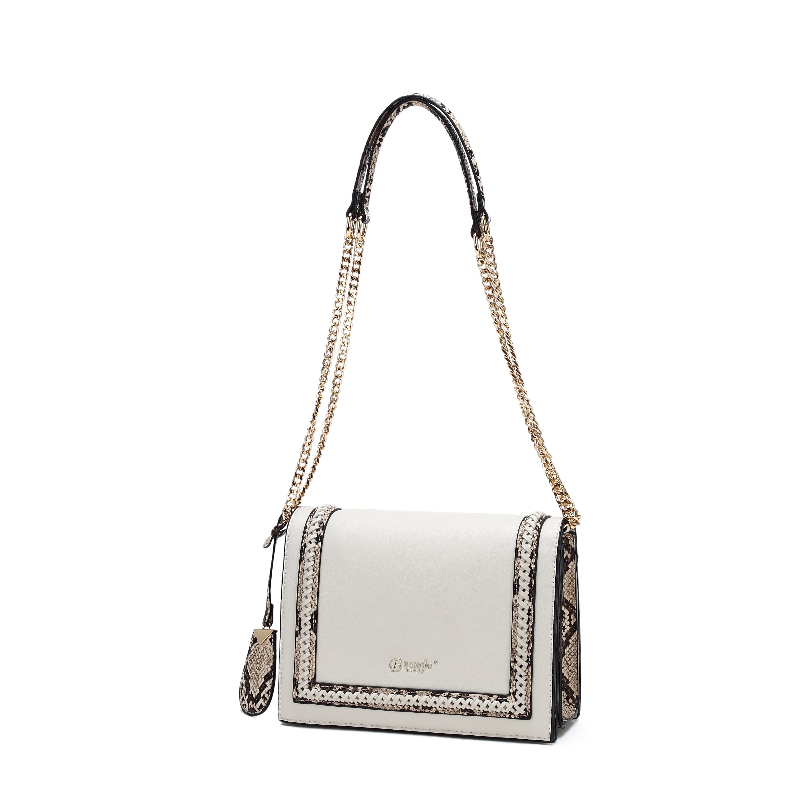 Brangio Italy Chain Shoulder Bag for Women - Designer Crossbody Purse