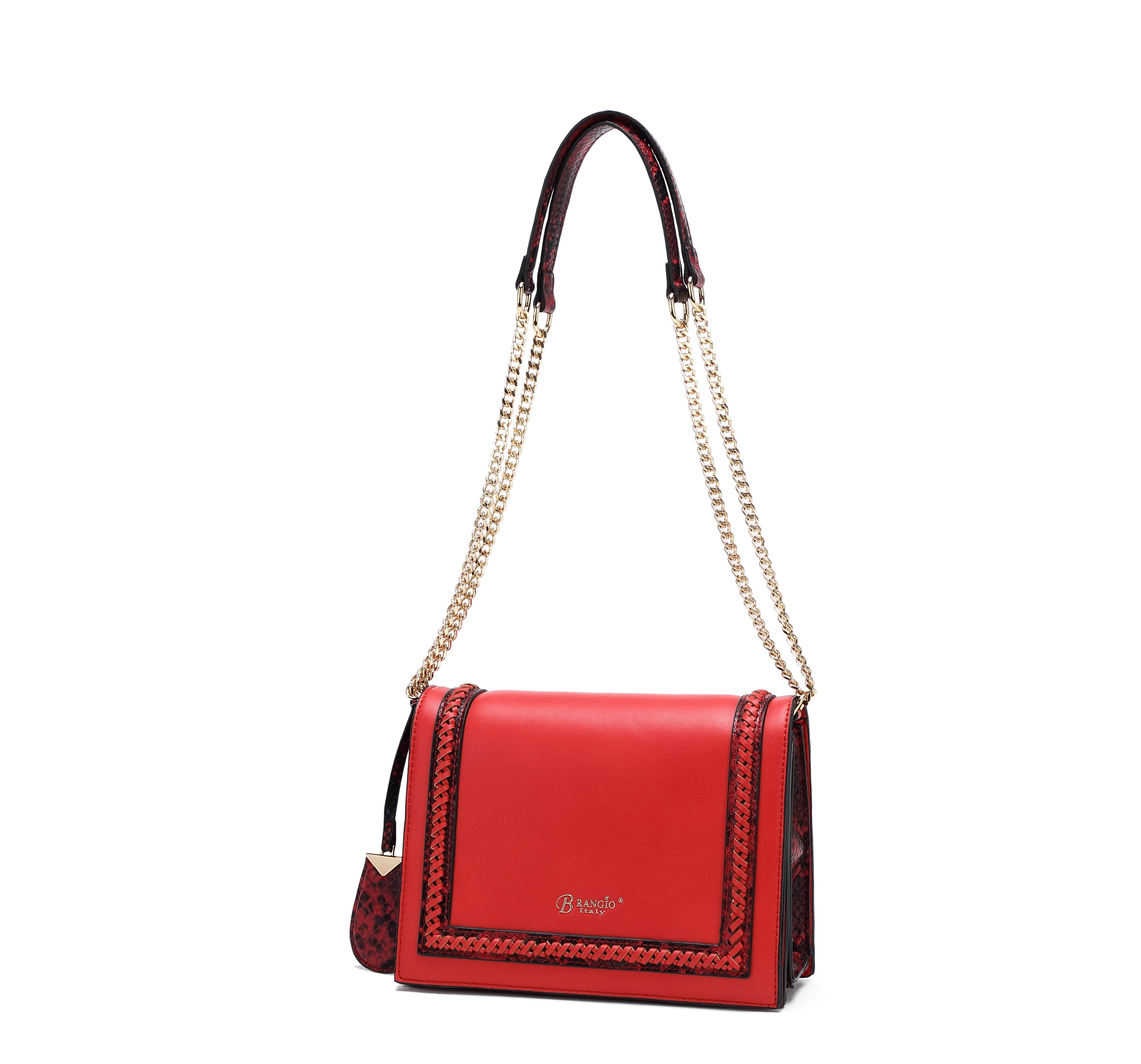 Brangio Italy Chain Shoulder Bag for Women - Designer Crossbody Purse