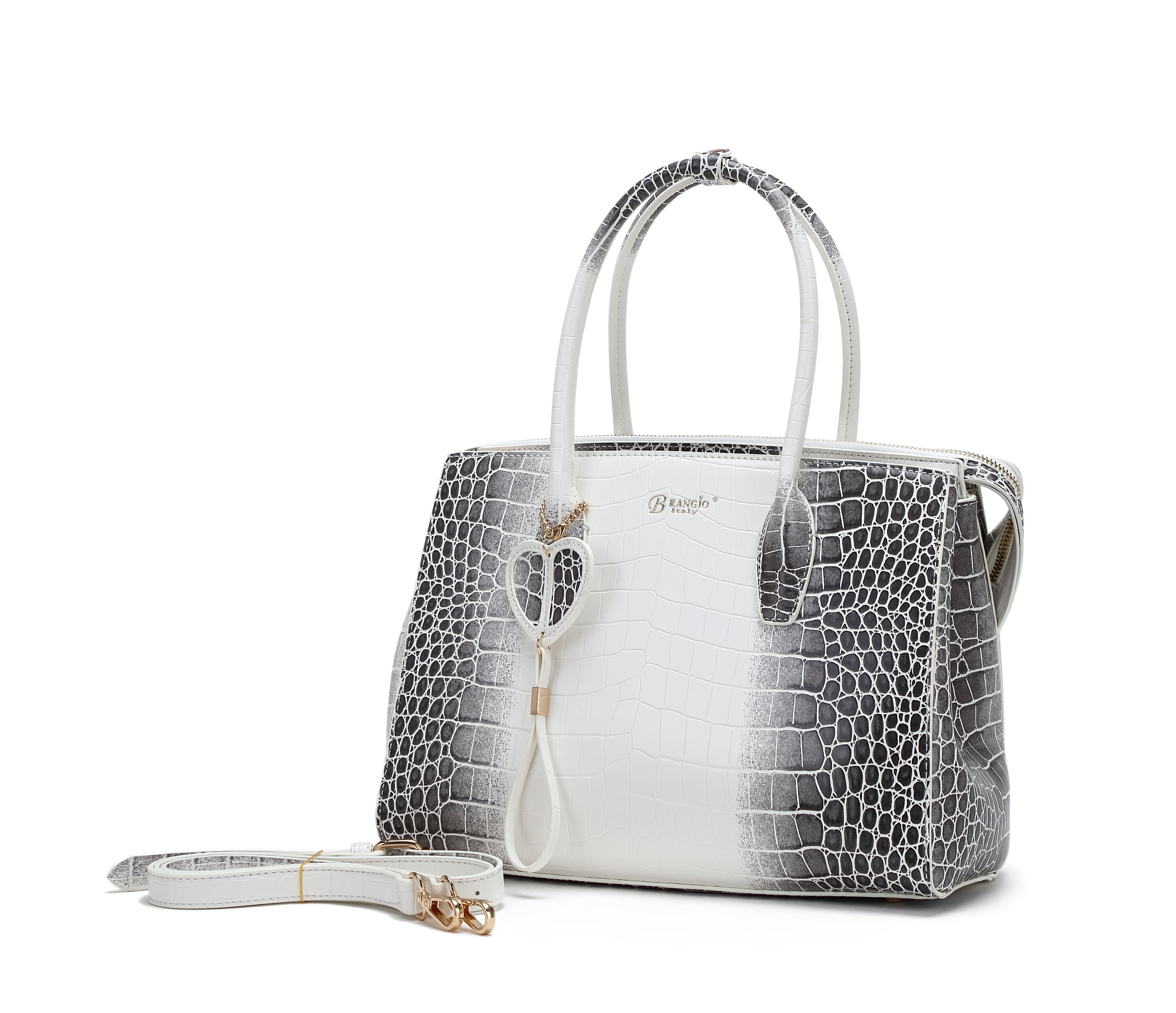 Brangio Elegant Croc-Embossed Handbag