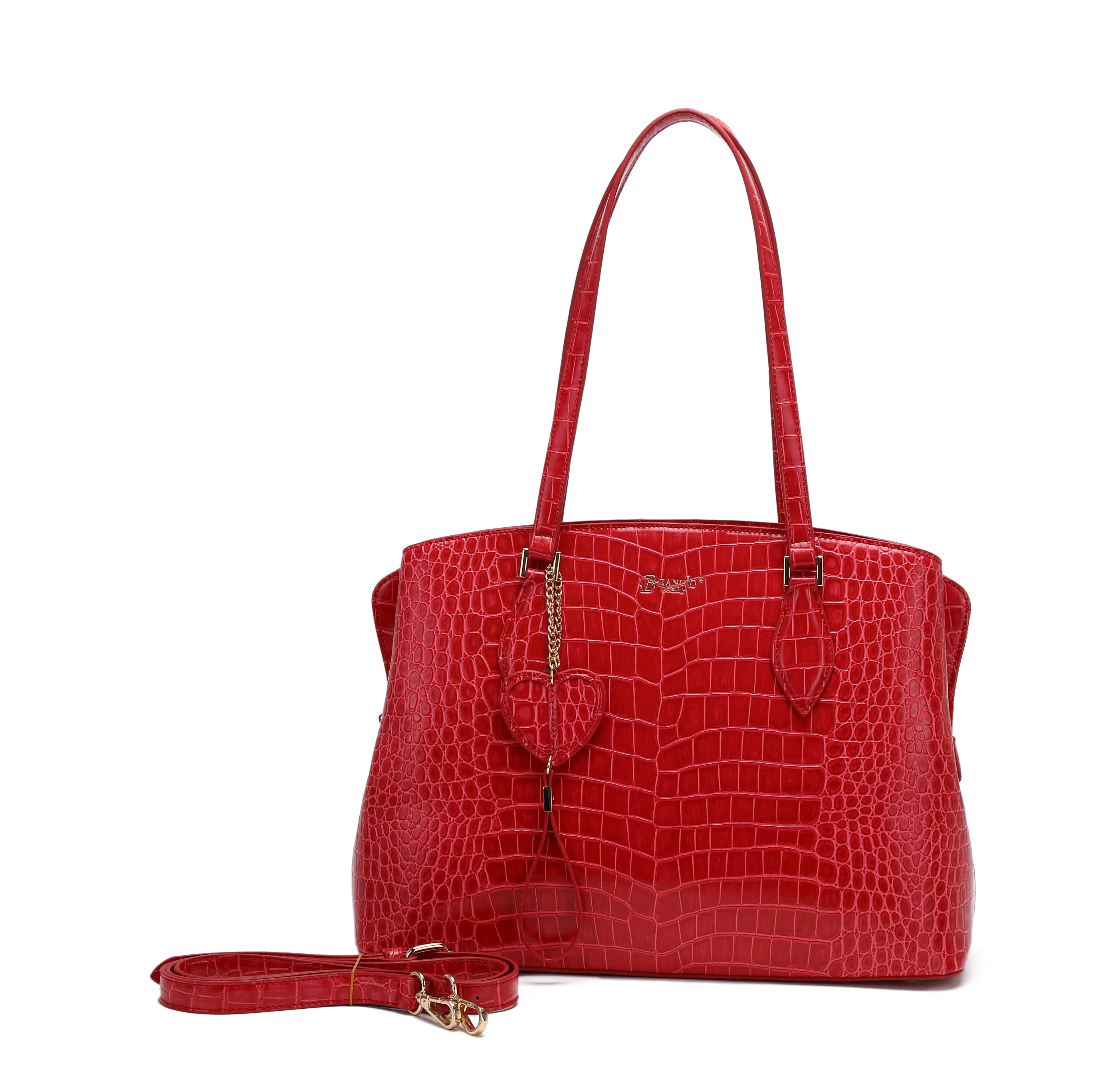 Brangio Luxe Croc-Embossed Tote Bag
