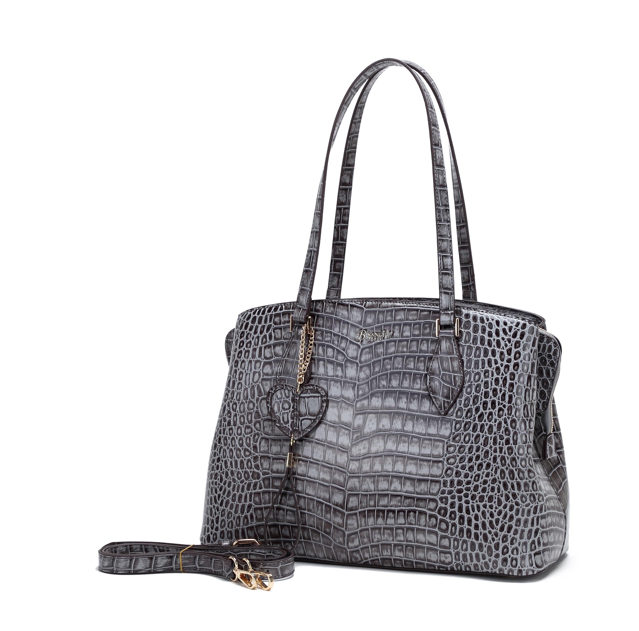 Brangio Luxe Croc-Embossed Tote Bag