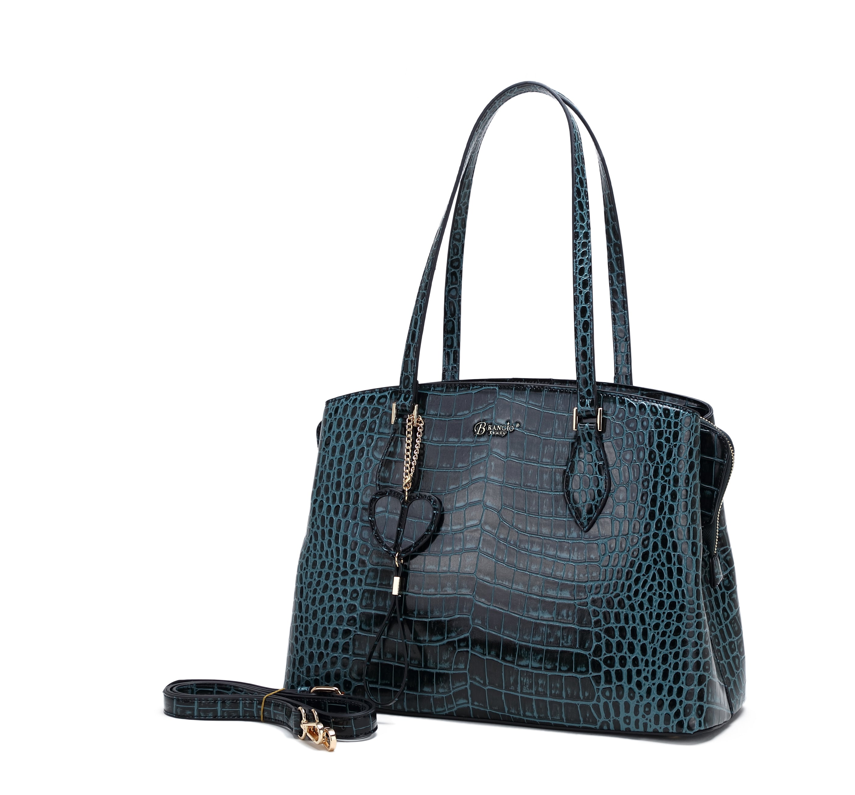 Brangio Luxe Croc-Embossed Tote Bag
