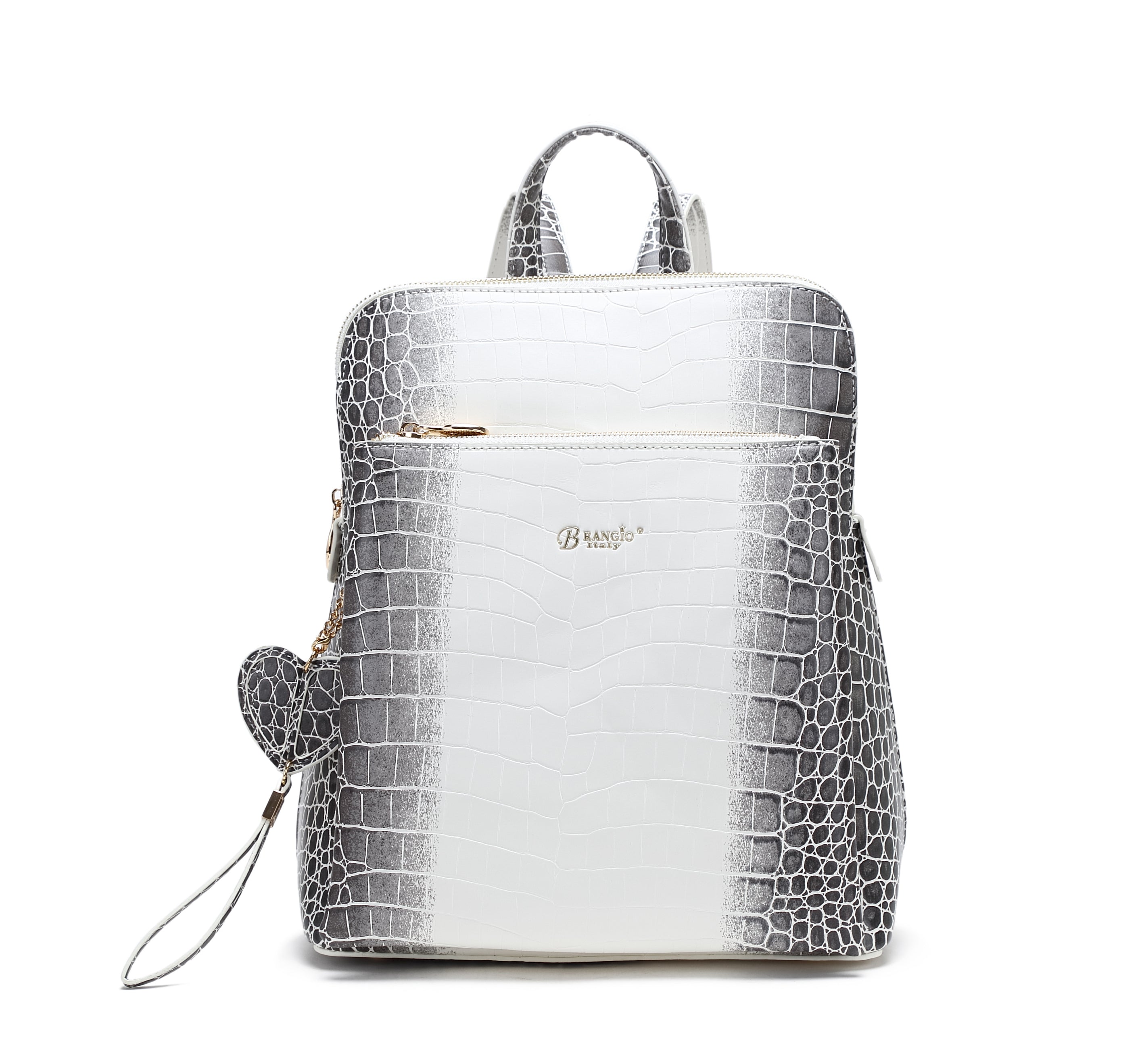 Brangio Croc-Embossed Convertible Backpack