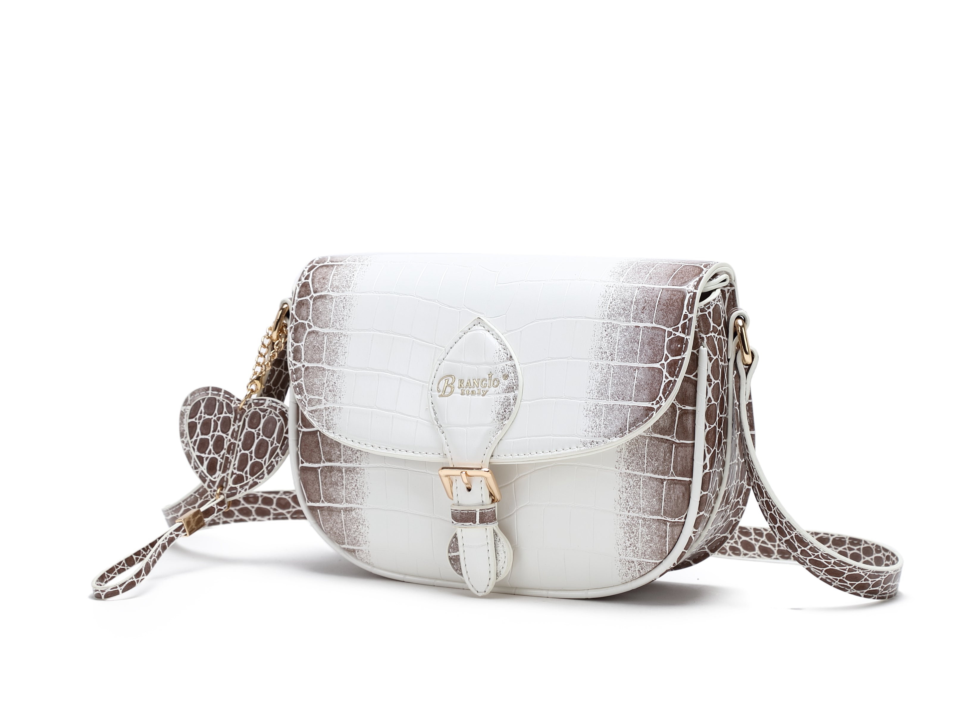 Brangio Croc-Embossed Crossbody Bag