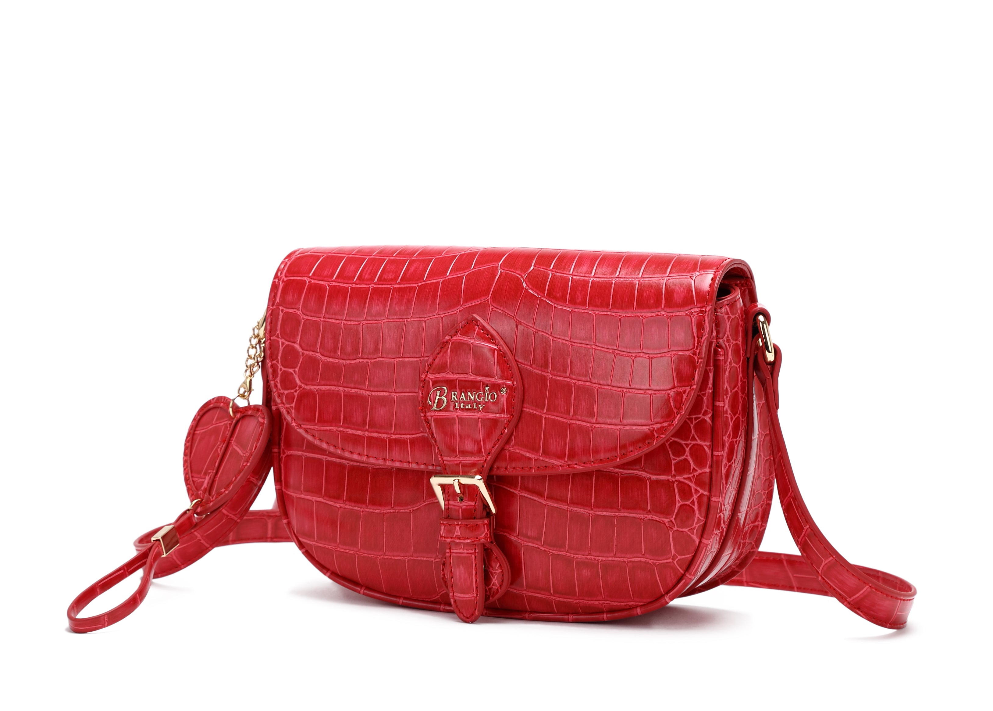 Brangio Croc-Embossed Crossbody Bag