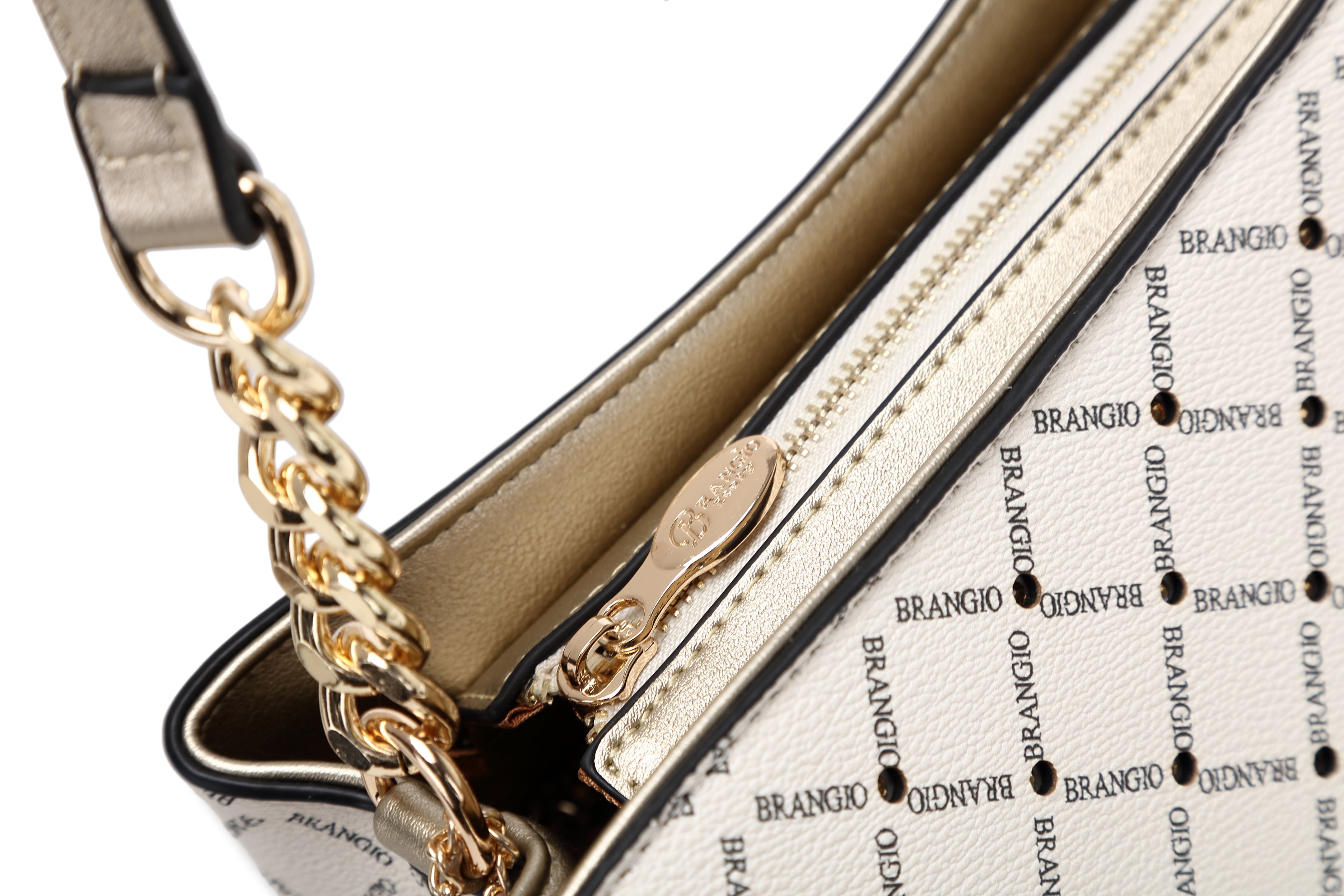 Brangio Italy Diamond Luxe Chain Hobo Bag & Crossbod Bag