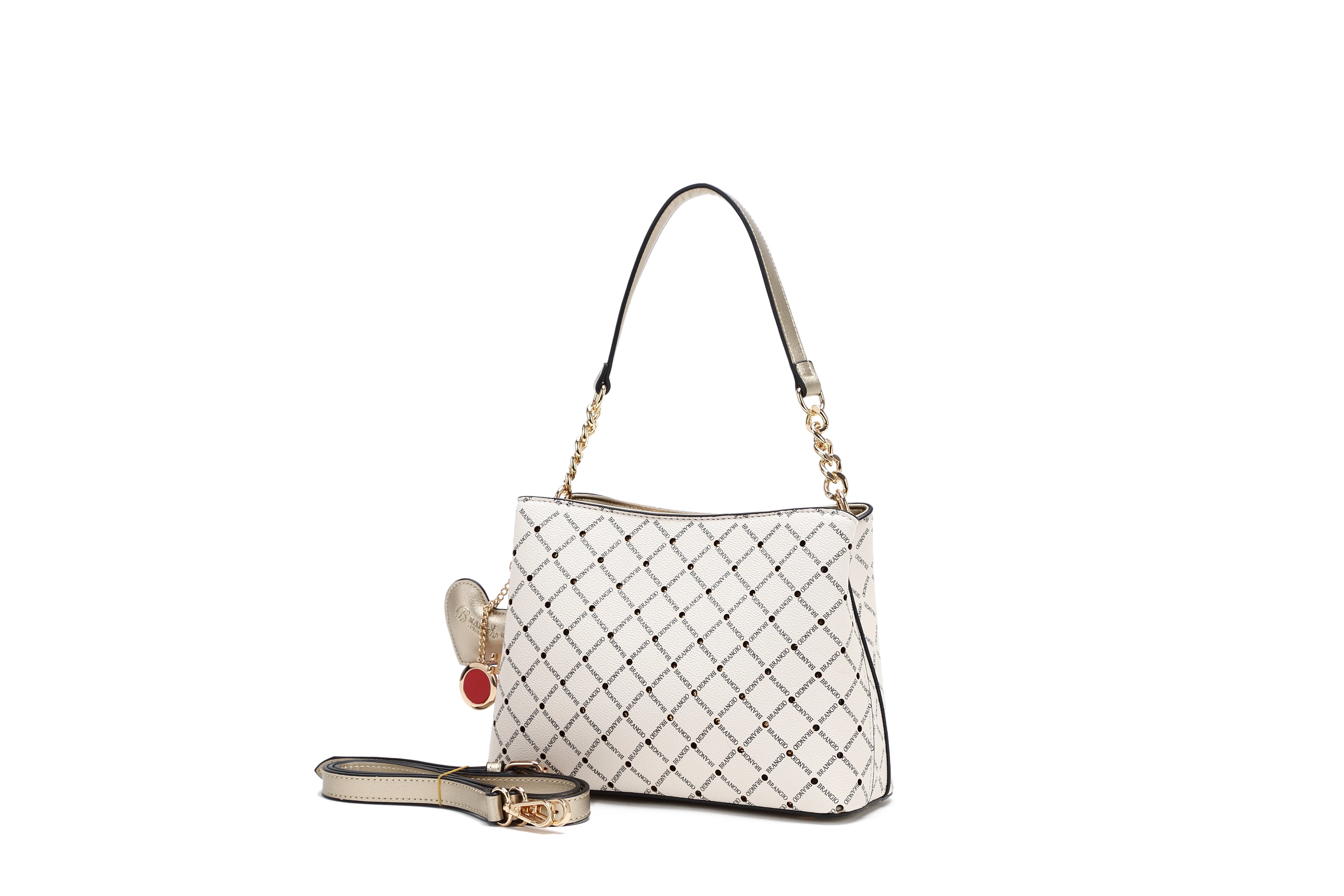 Brangio Italy Diamond Luxe Chain Hobo Bag & Crossbod Bag