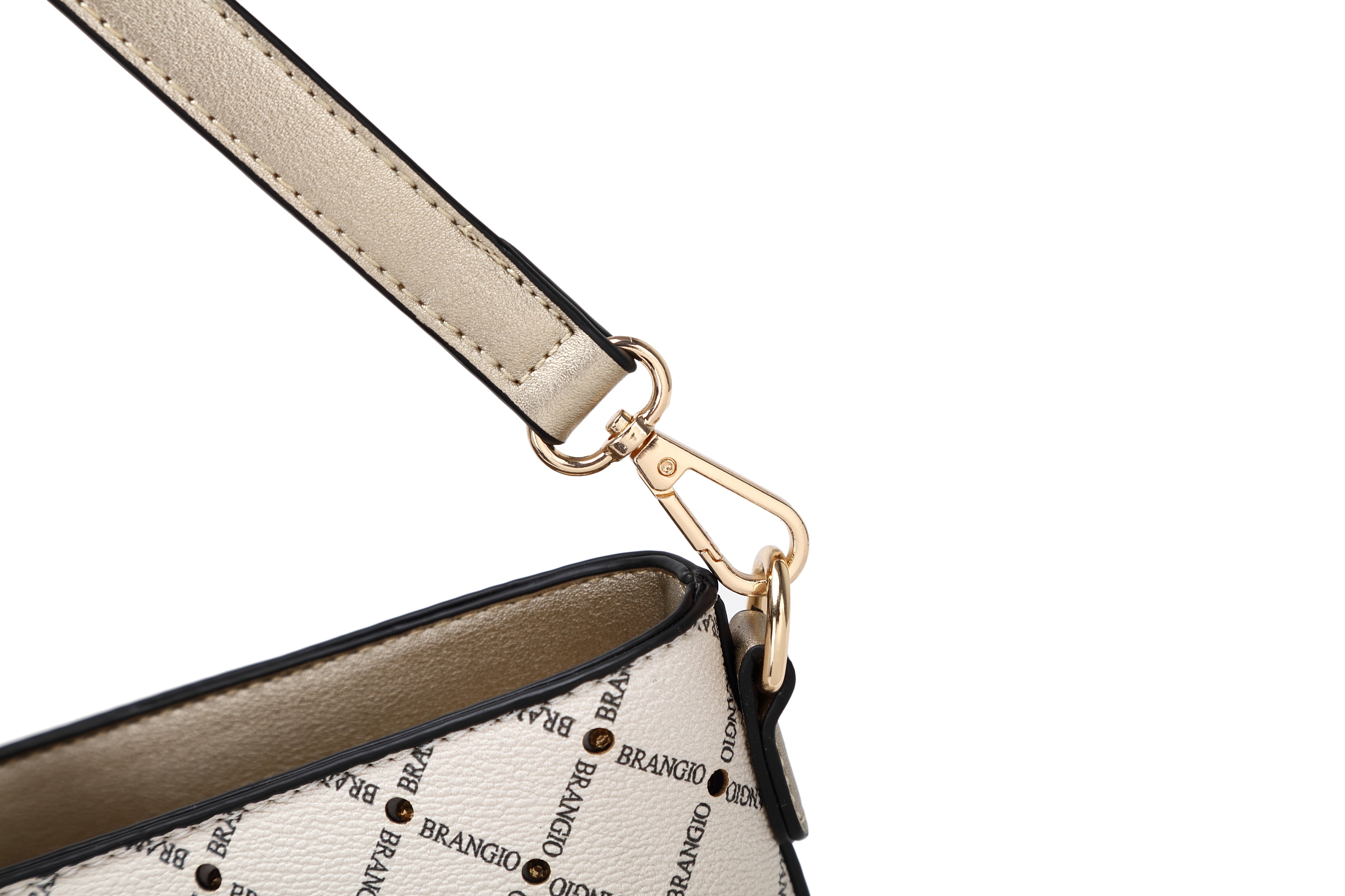 Brangio Italy Luxe Diamond Love Crystal Stud Tote Bag