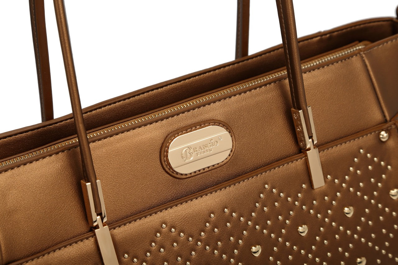 Brangio Italy Luxe Heart Love Lightning Tote Bag