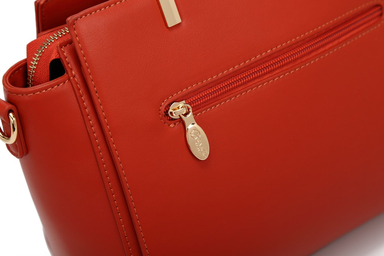 Brangio Studded Elegance Luxe Heart Handbag