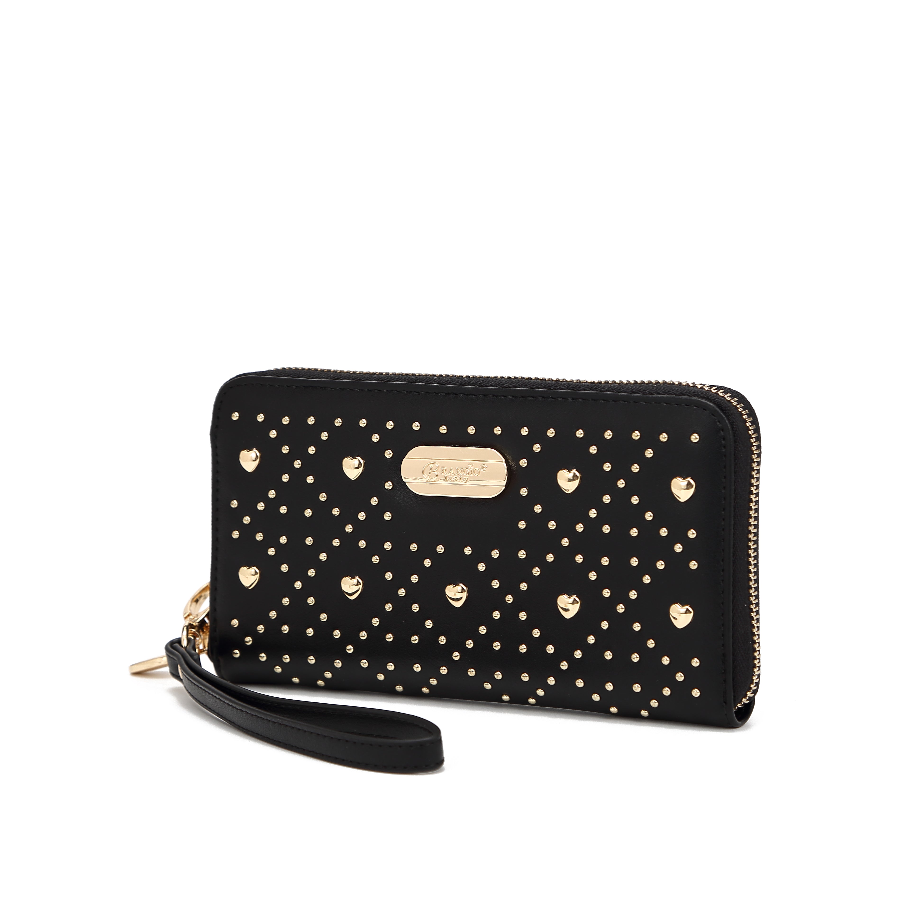 Brangio Glamorous Studded Wristlet Wallet