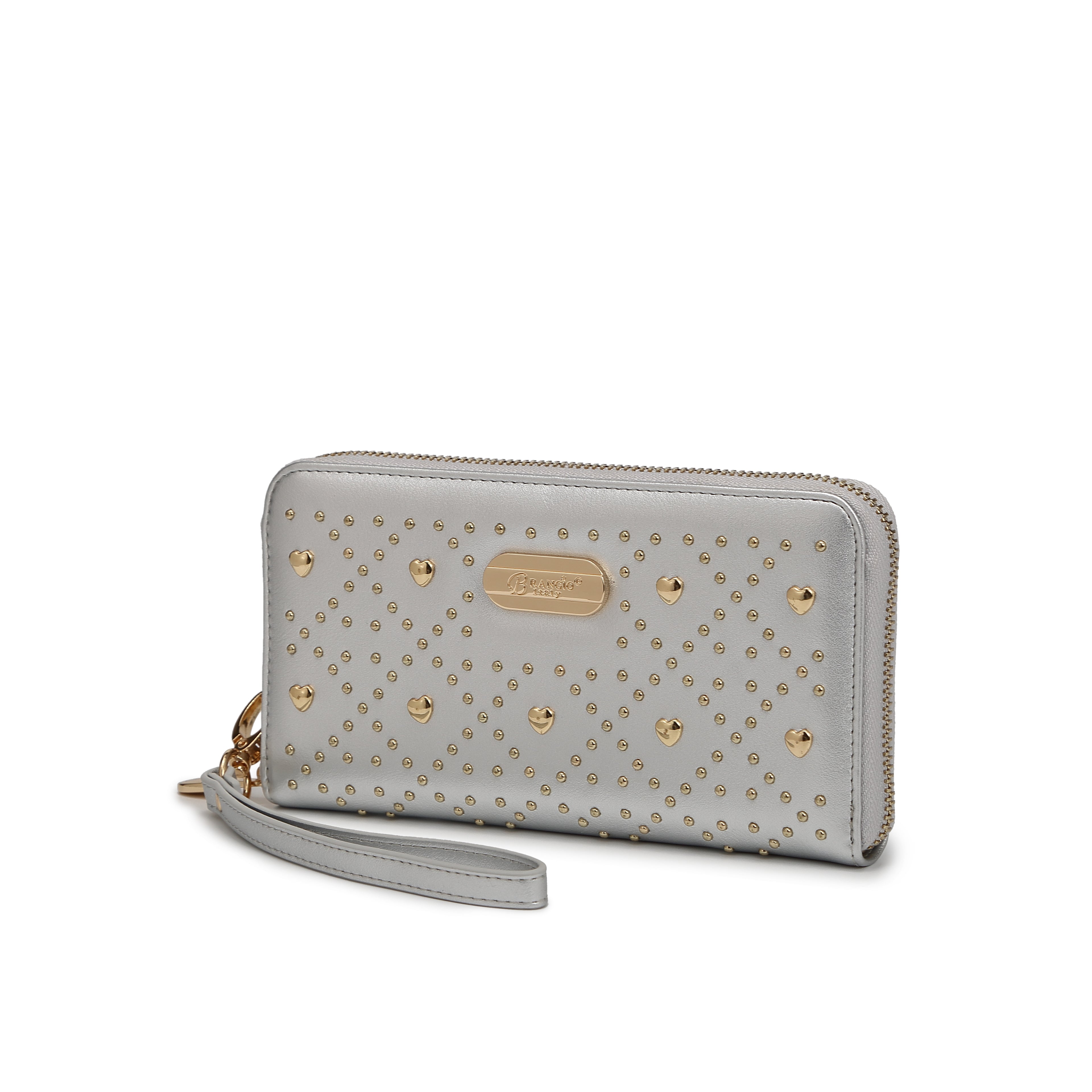 Brangio Glamorous Studded Wristlet Wallet