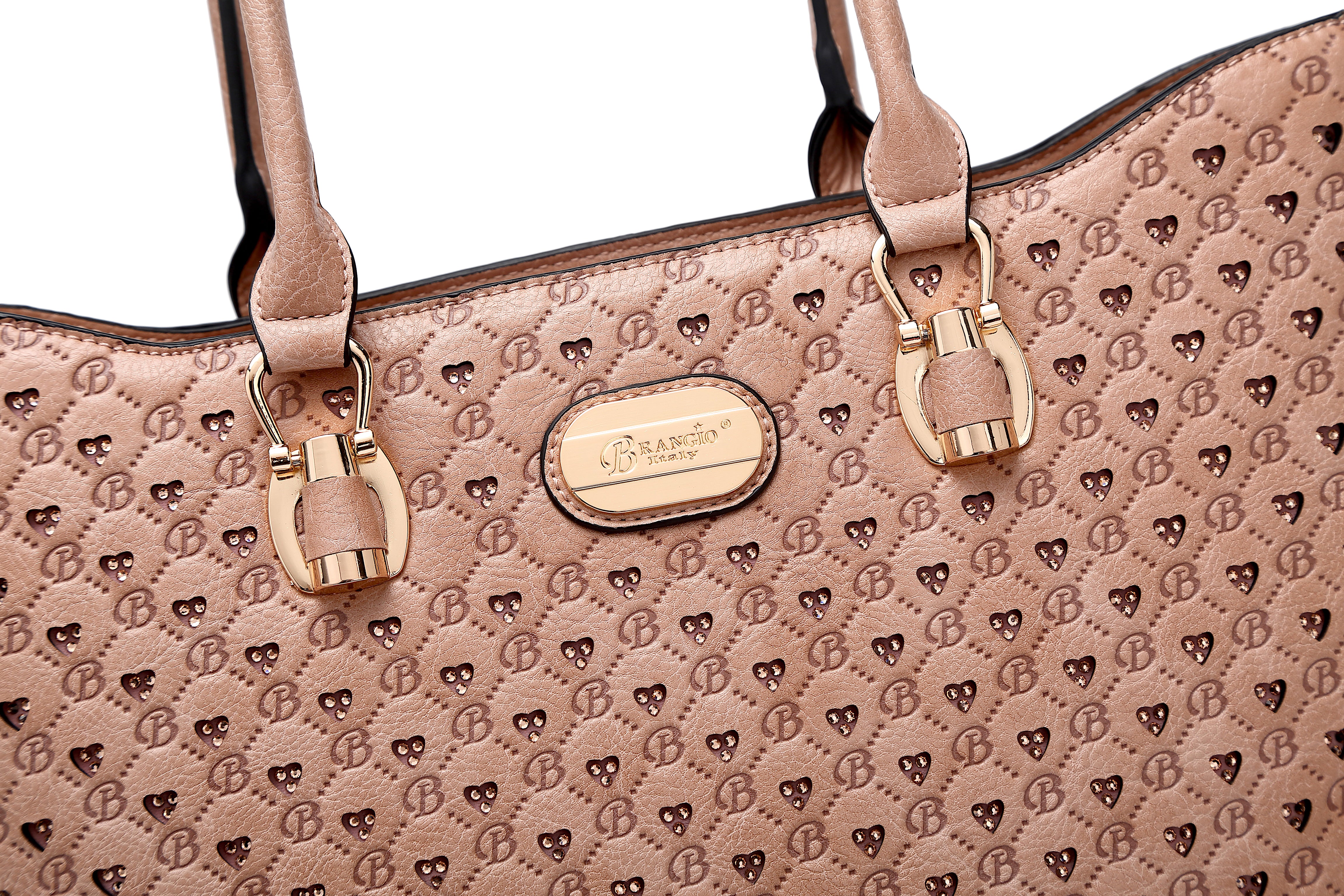 Millionaire Queen Double Layer Crystal Engraved Tote - Brangio Italy Collections