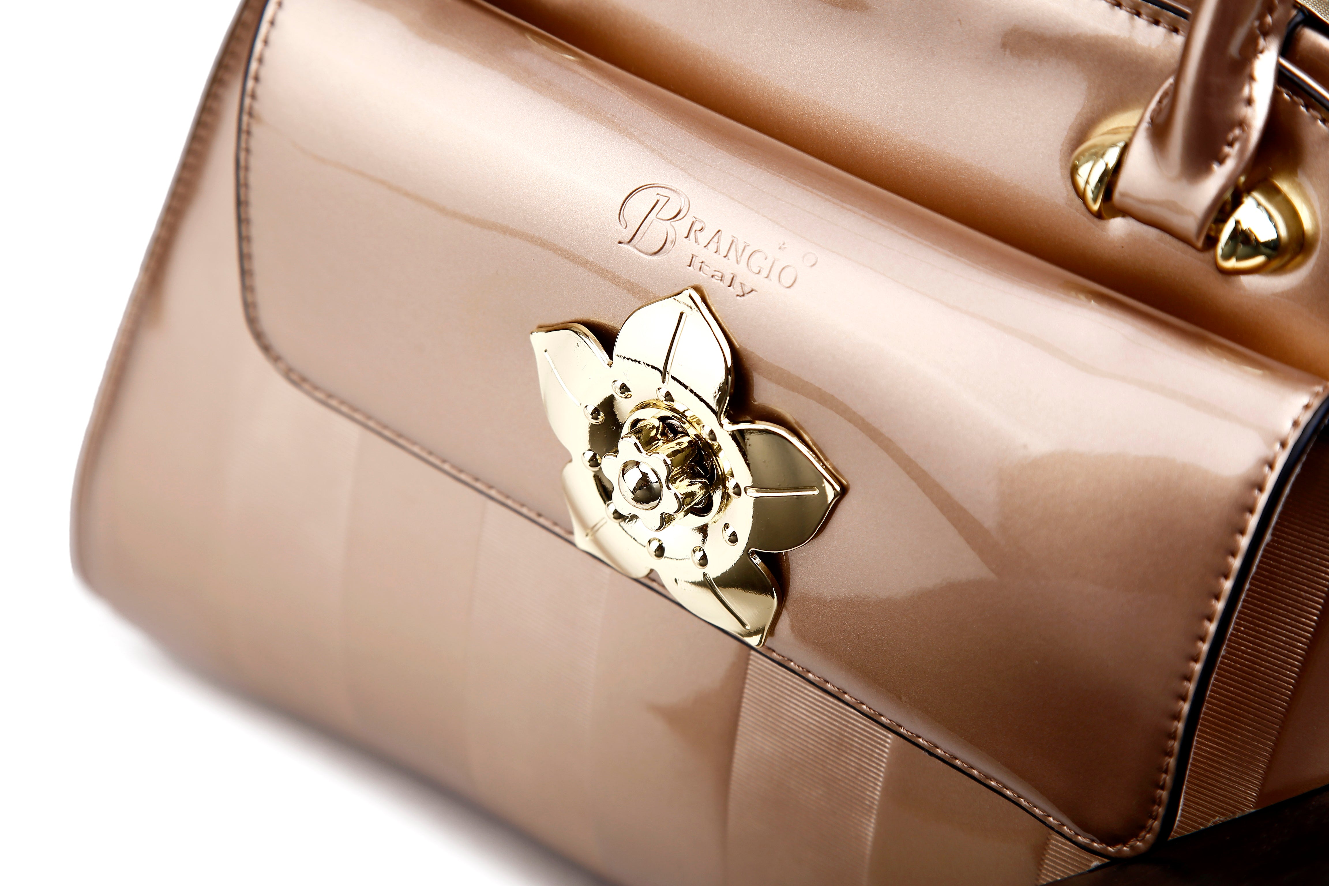 Floral Accent High-end Fashion Purses and Handbags - Brangio Italy Co.